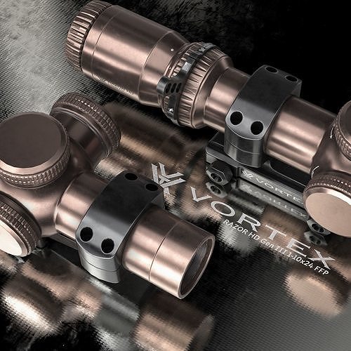 Vortex Razor HD Gen III 1-10x24 FFP Sniper Sight PBR Game Ready Low-poly 3D model