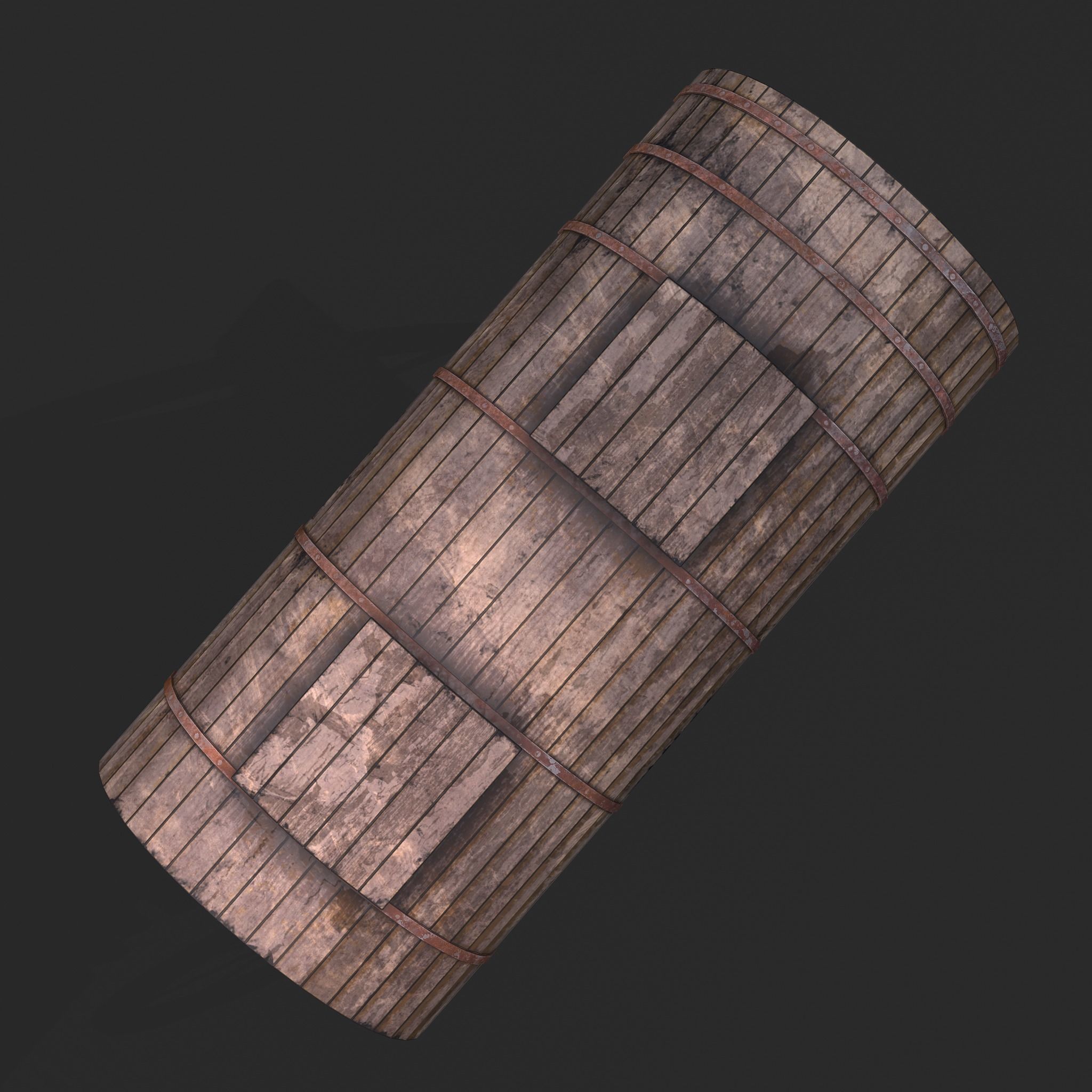 Medieval Wagon Low-poly 3D model_23