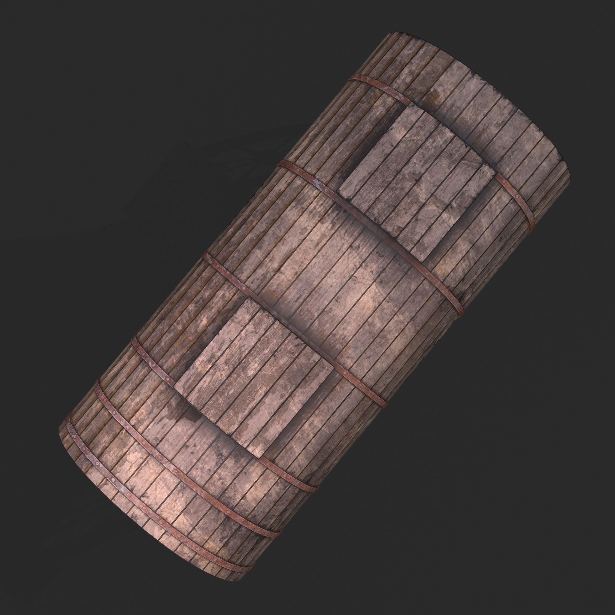 Medieval Wagon Low-poly 3D model_24