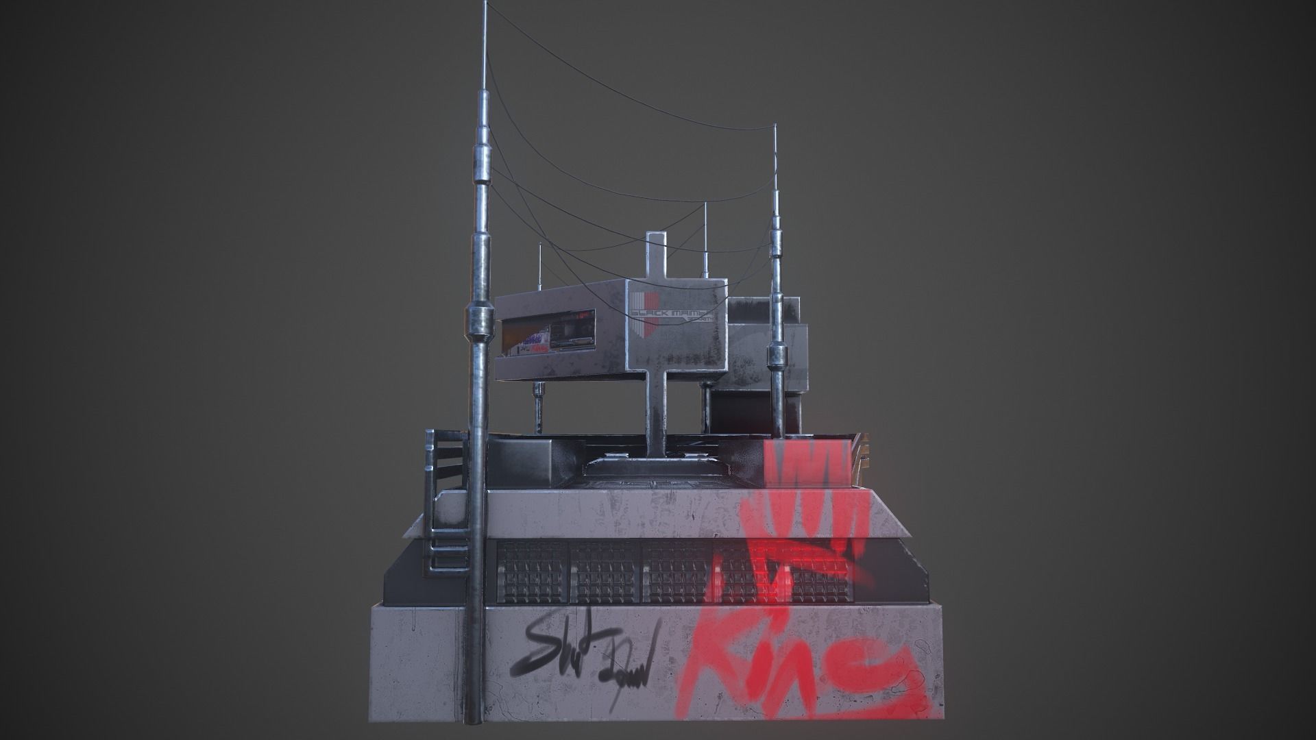 Sci-fi Station 03 Low-poly 3D model_16