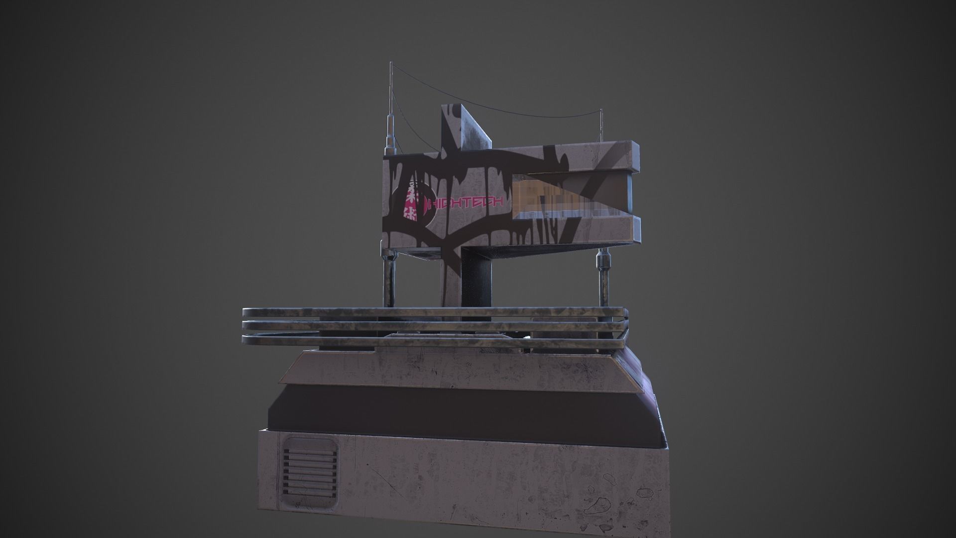 Sci-fi Station 03 Low-poly 3D model_6