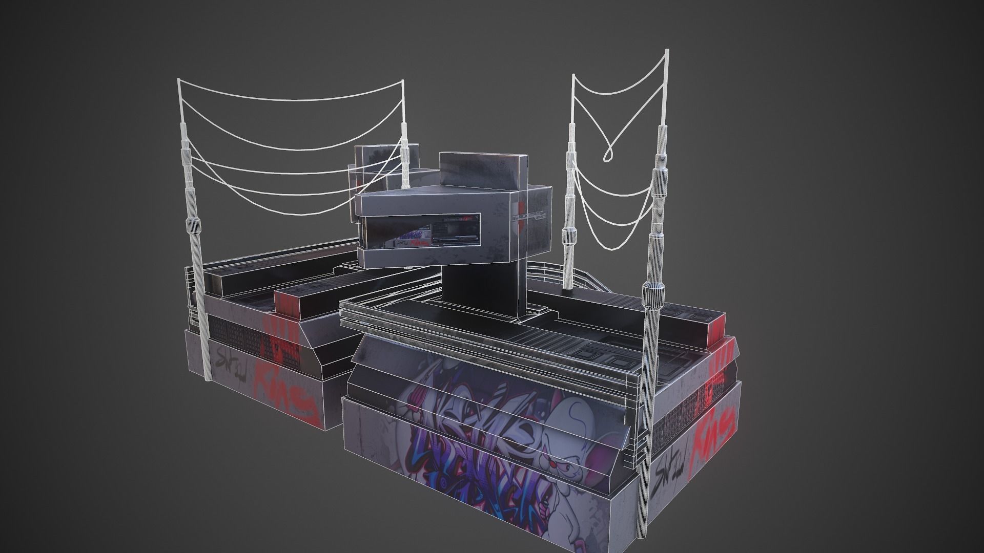 Sci-fi Station 03 Low-poly 3D model_17