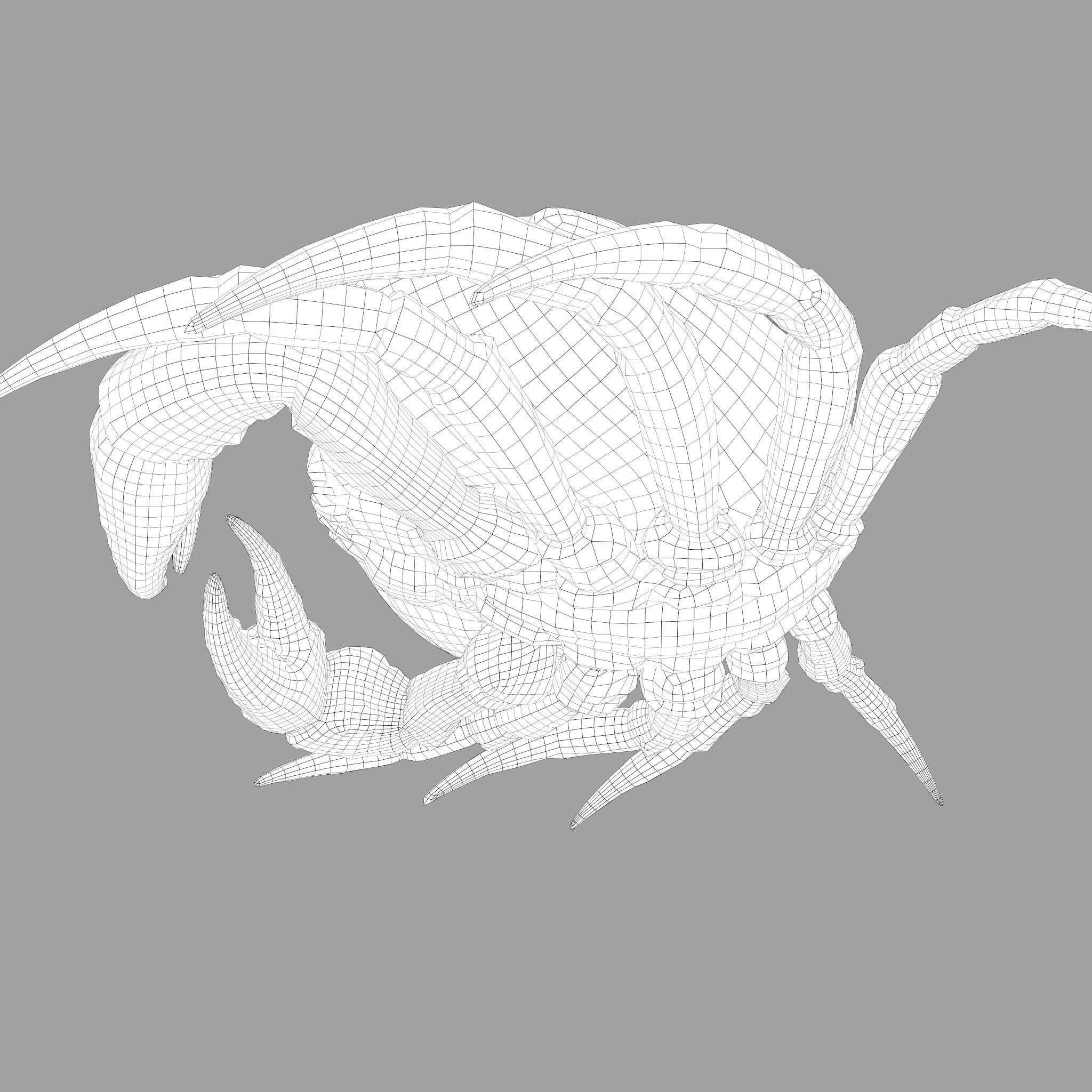 Crab Big Red  Low-poly 3D model_43