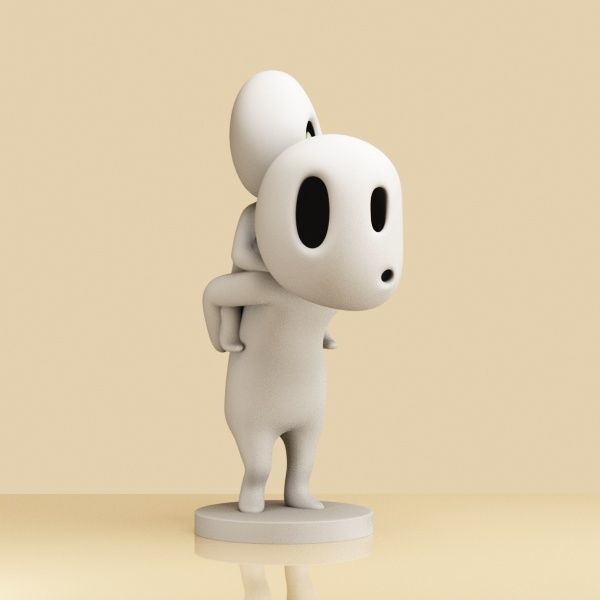 Set of Kodama 003-004 3D print model_7