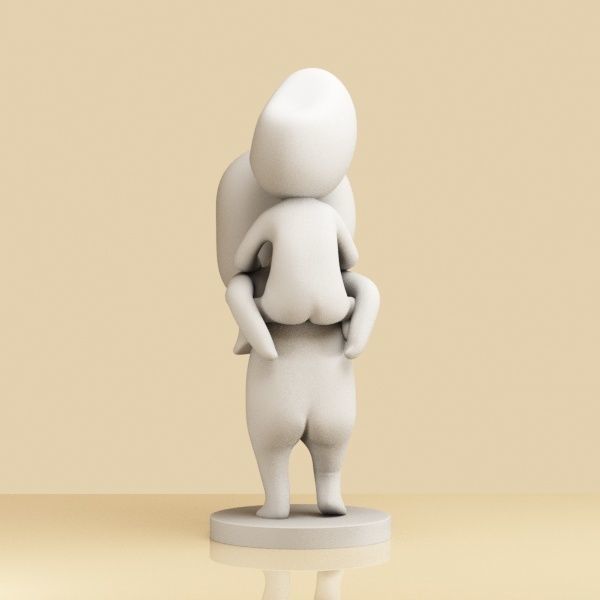 Set of Kodama 003-004 3D print model_4