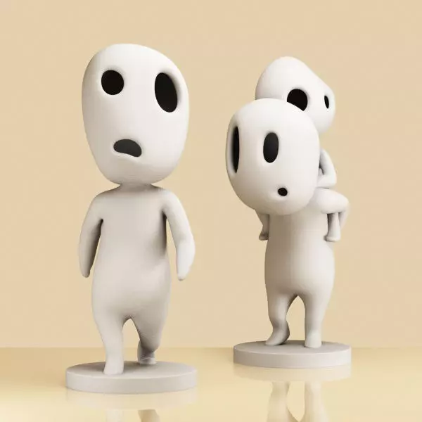 Set of Kodama 003-004 3D print model_0