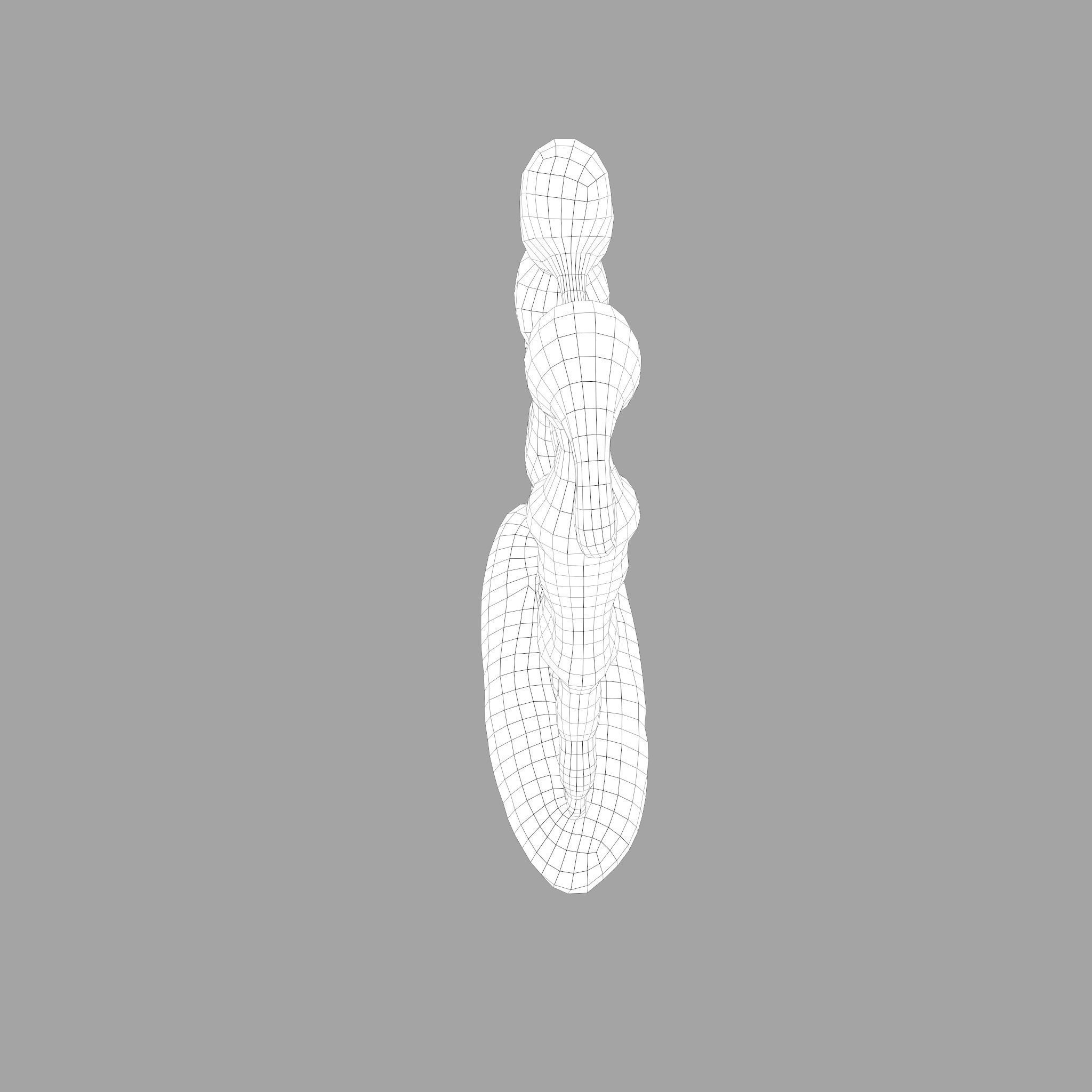 Statue Bridal Couple Low-poly 3D model_42