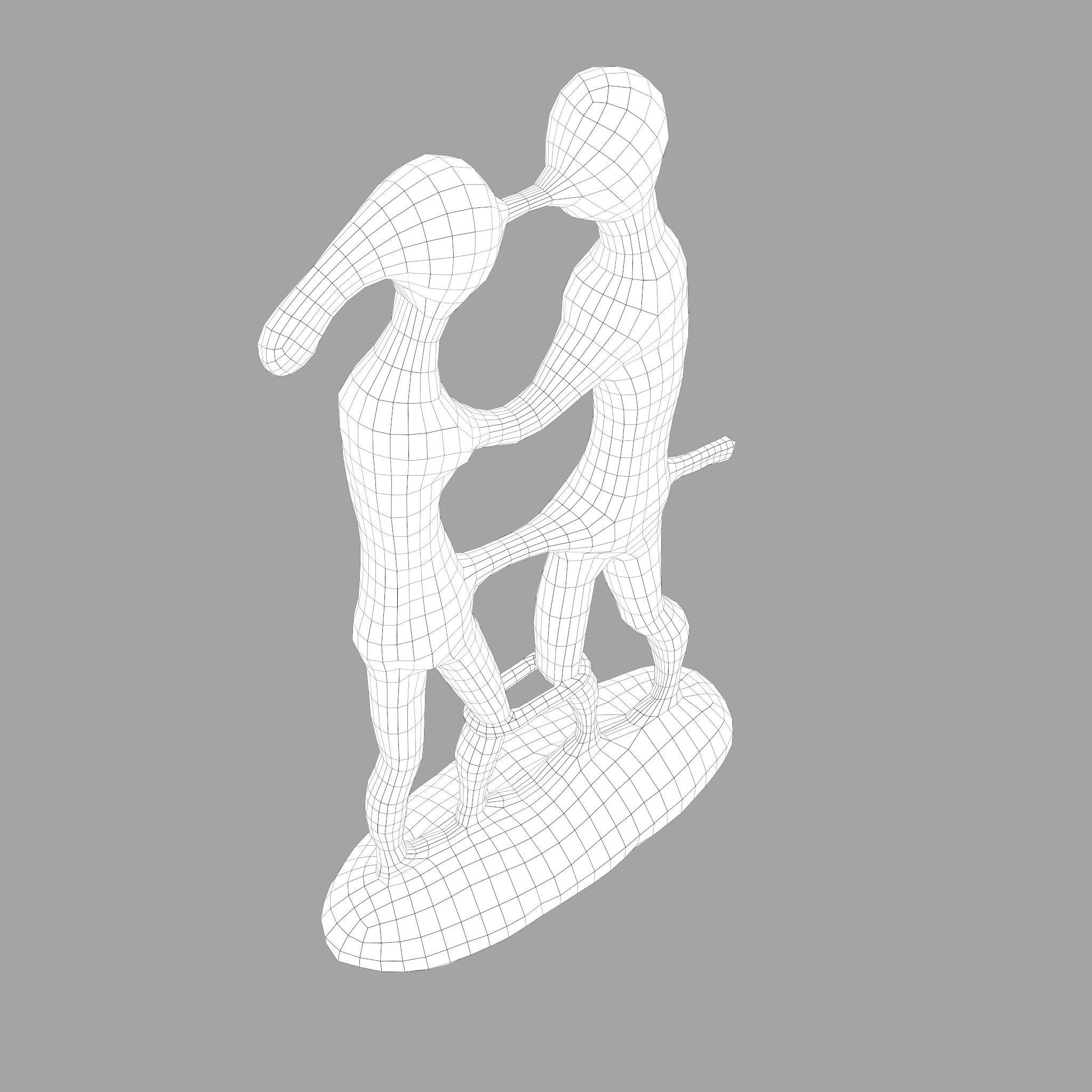 Statue Bridal Couple Low-poly 3D model_46