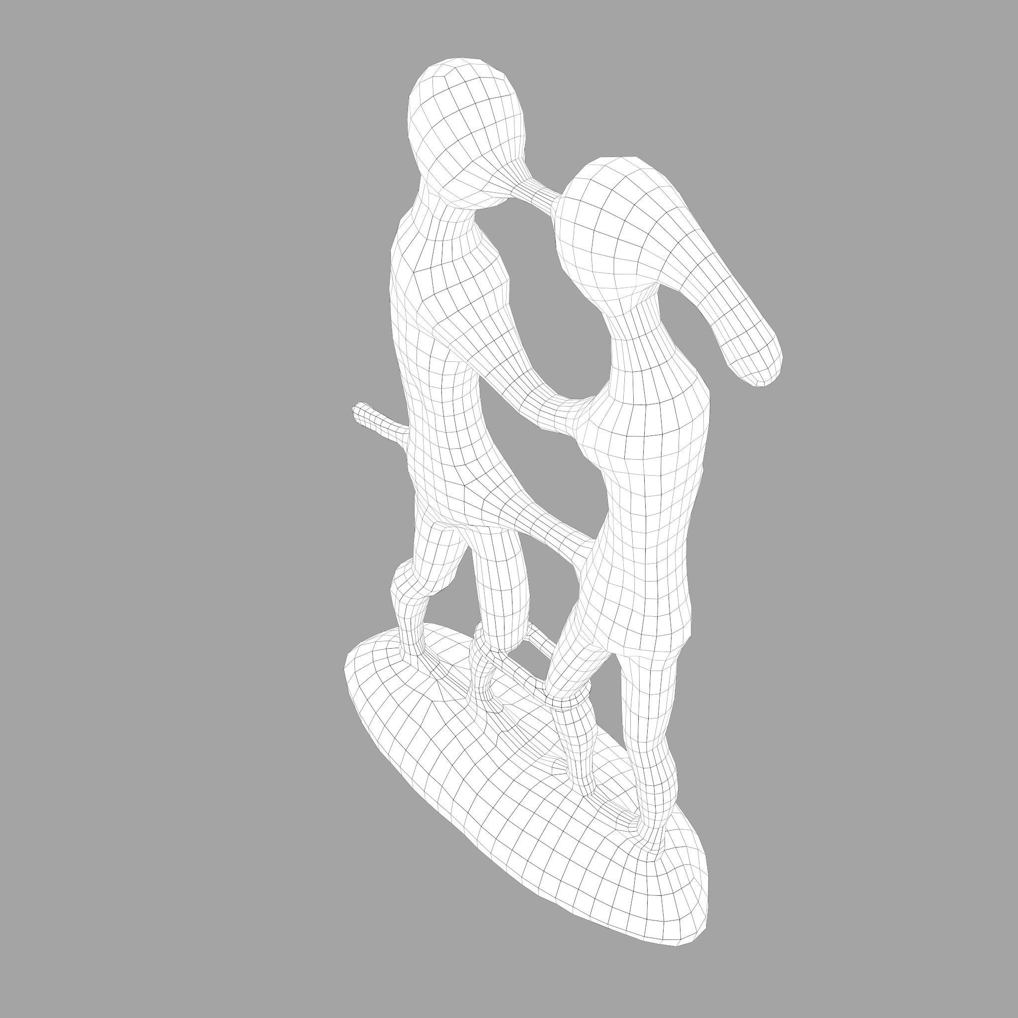 Statue Bridal Couple Low-poly 3D model_51