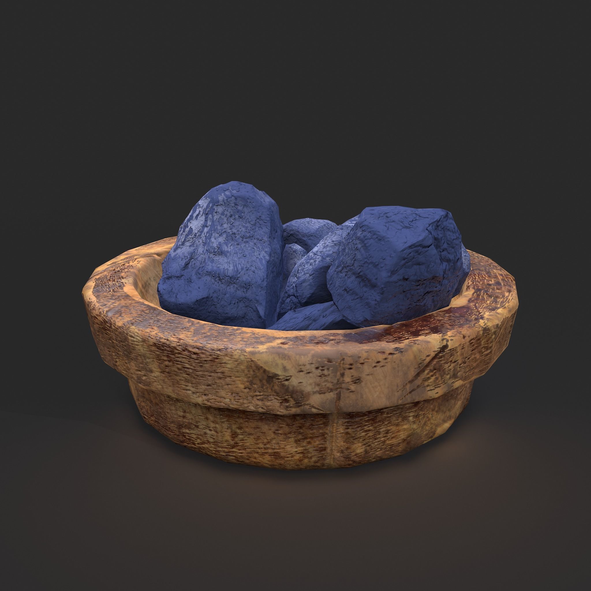 Dry Dye Chunks Low-poly 3D model_10