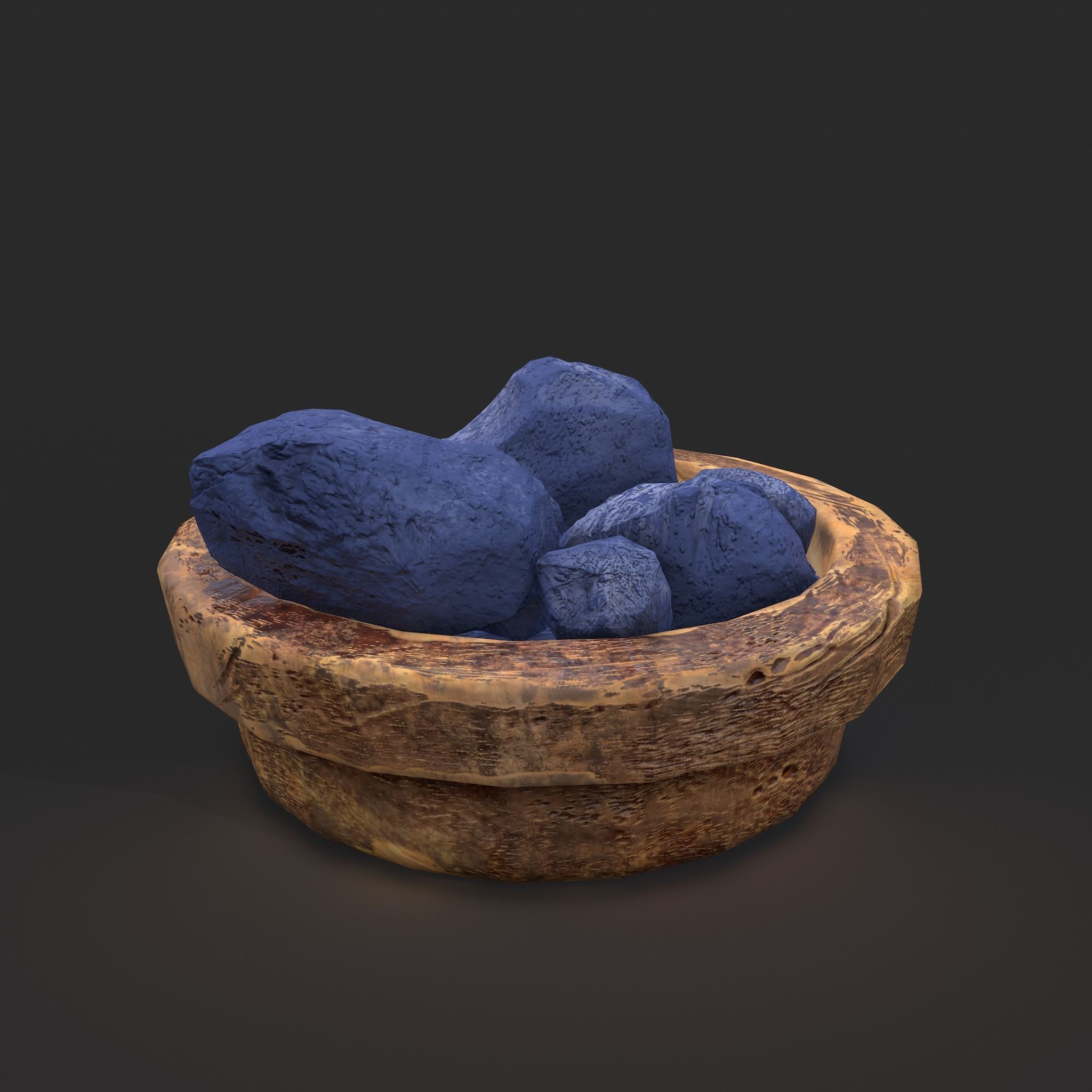 Dry Dye Chunks Low-poly 3D model_8
