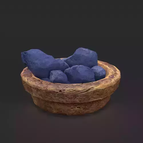 Dry Dye Chunks Low-poly 3D model