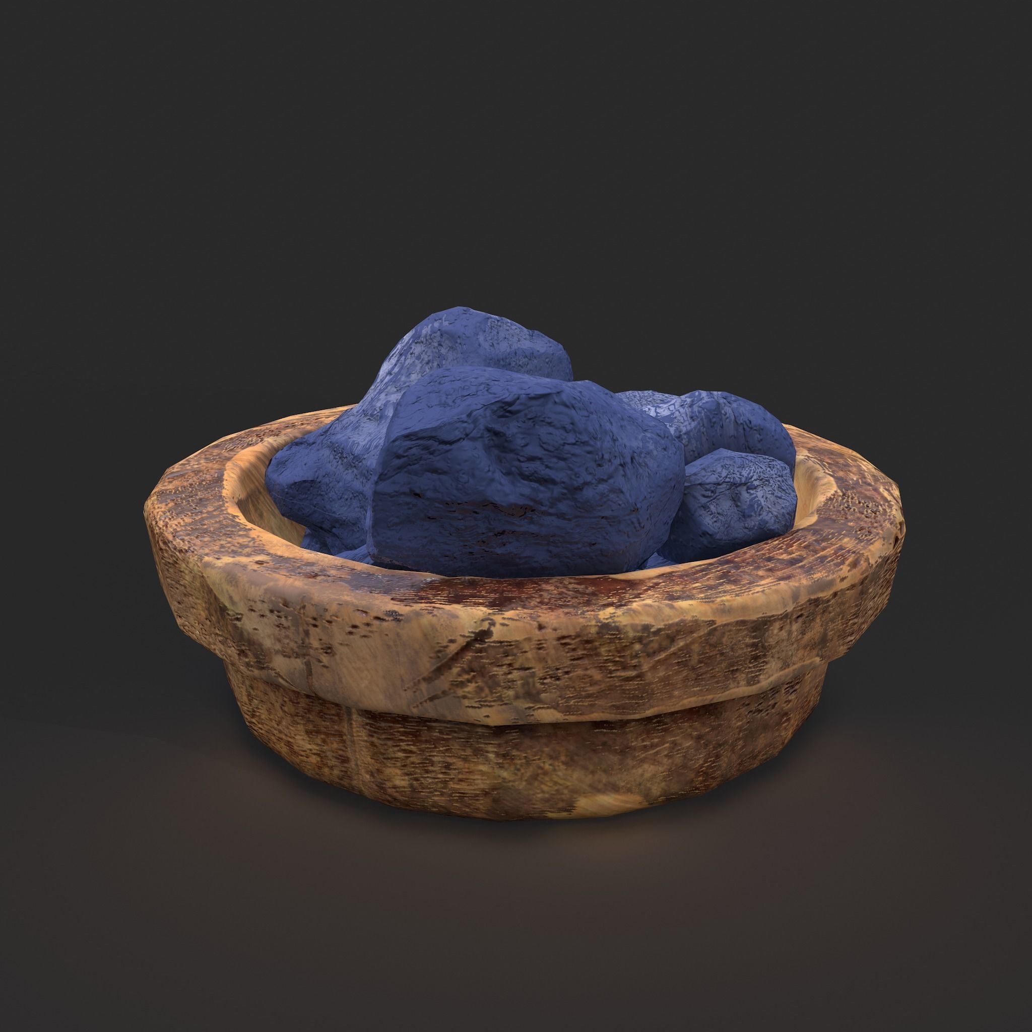 Dry Dye Chunks Low-poly 3D model_9