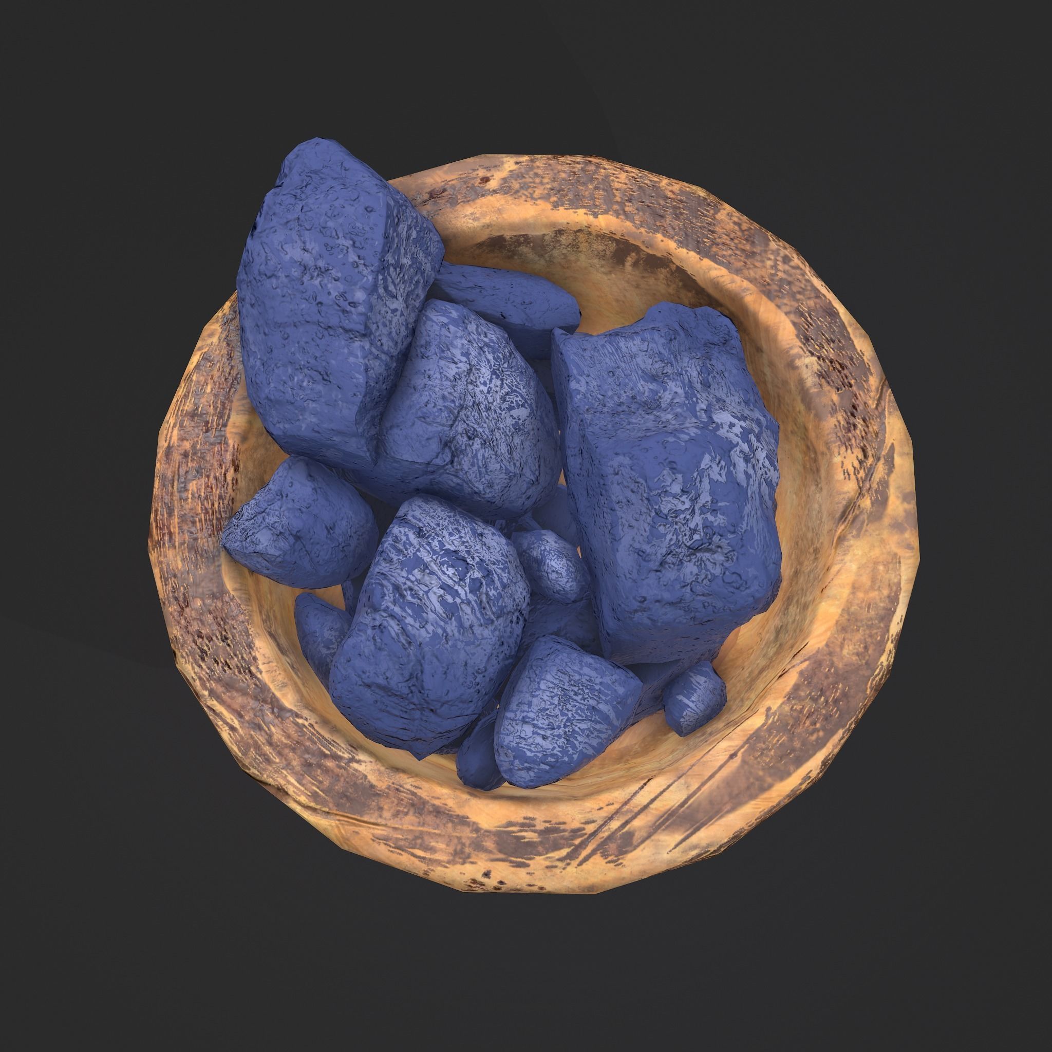 Dry Dye Chunks Low-poly 3D model_21
