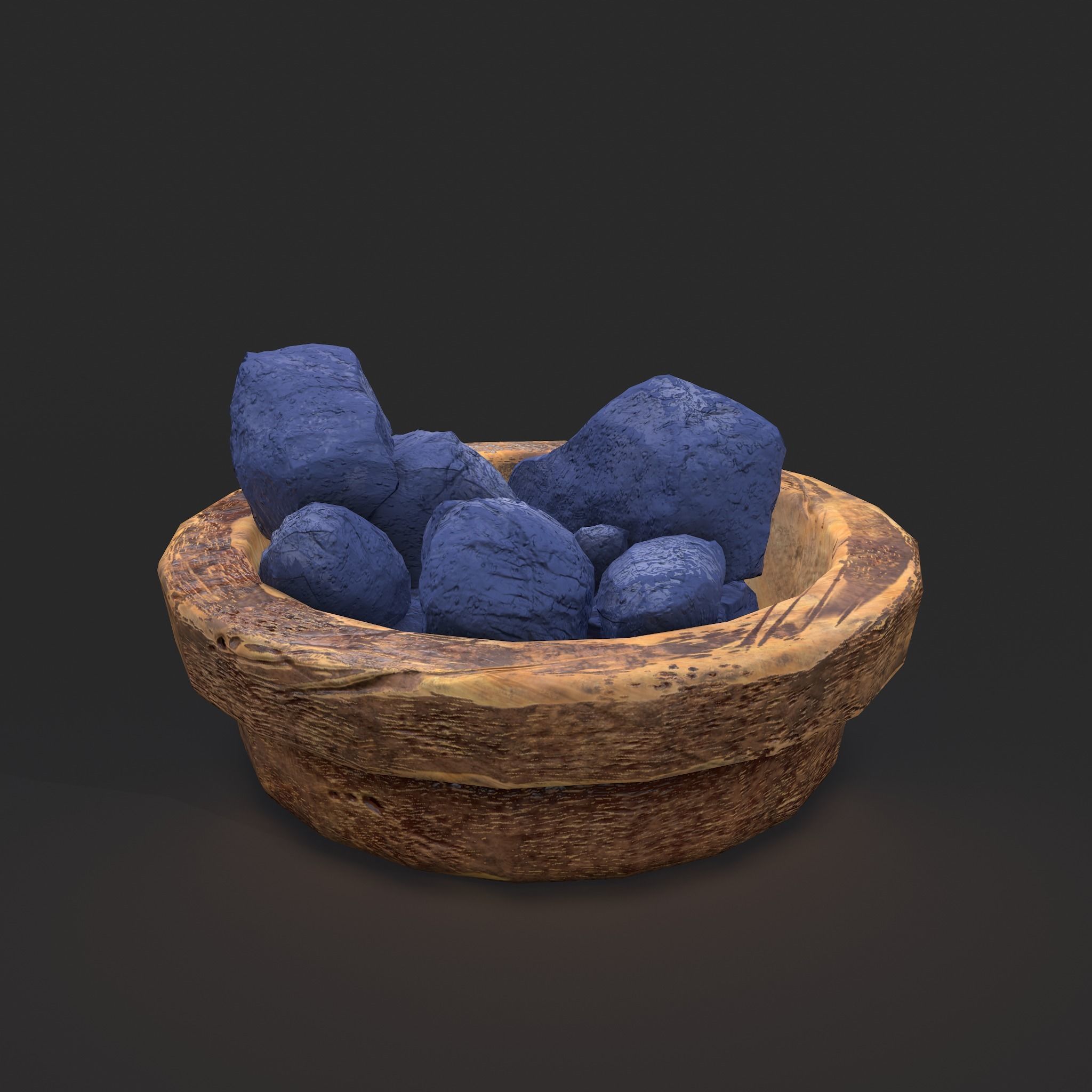 Dry Dye Chunks Low-poly 3D model_7