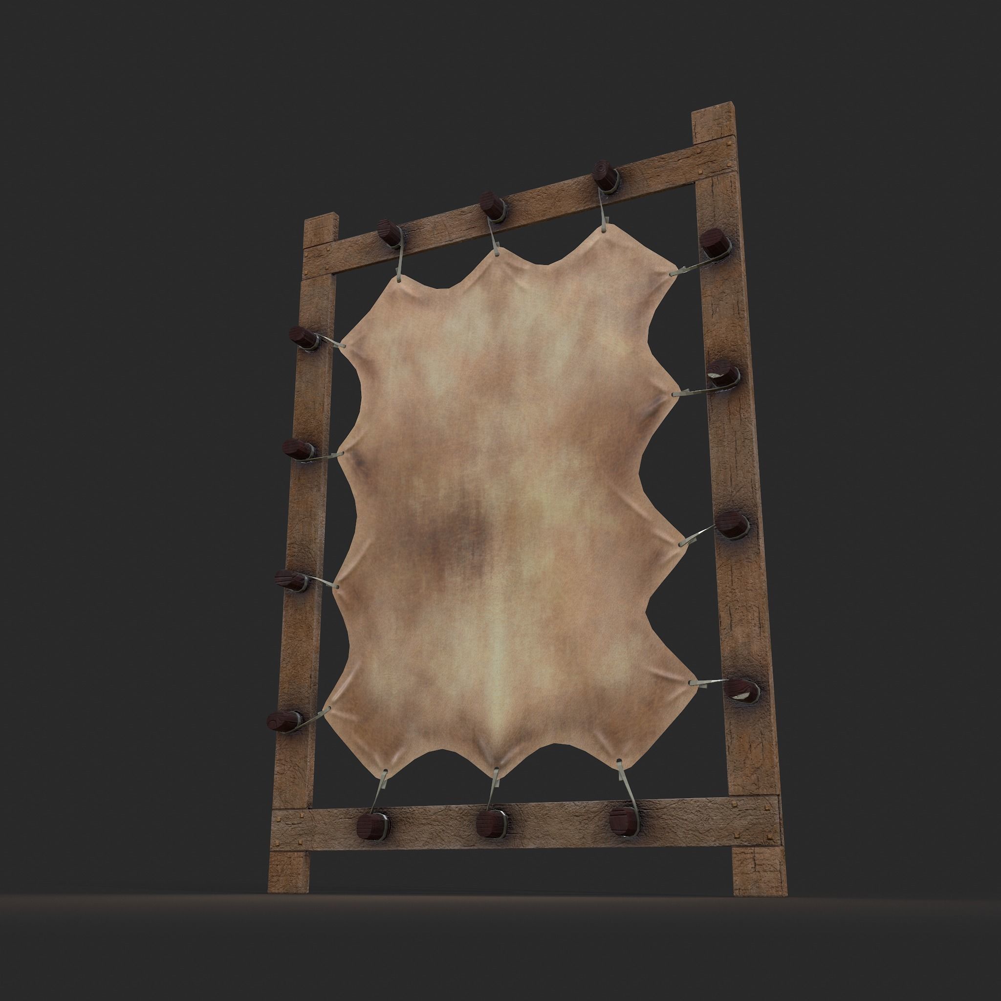 Hide Stretcher Low-poly 3D model_10