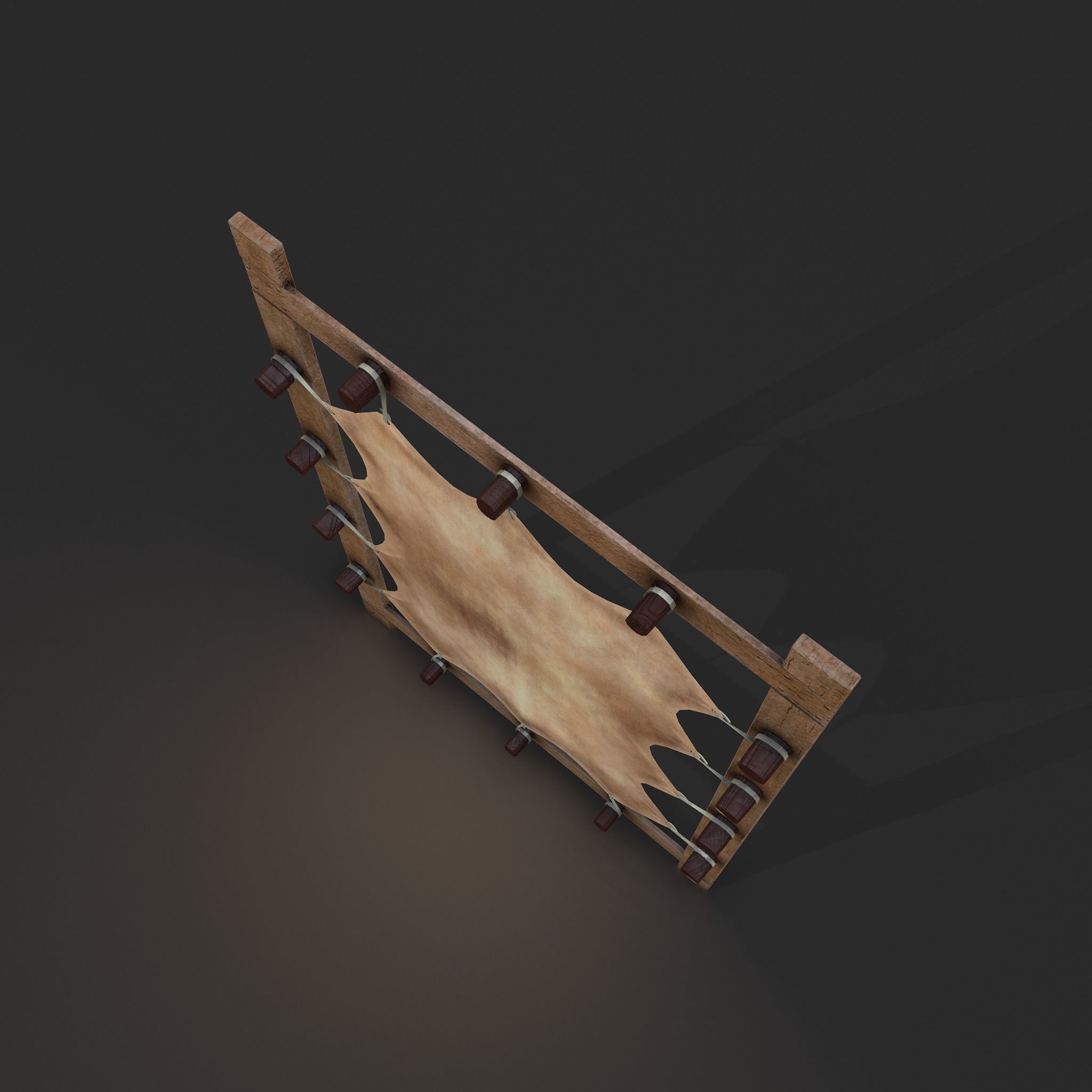 Hide Stretcher Low-poly 3D model_4