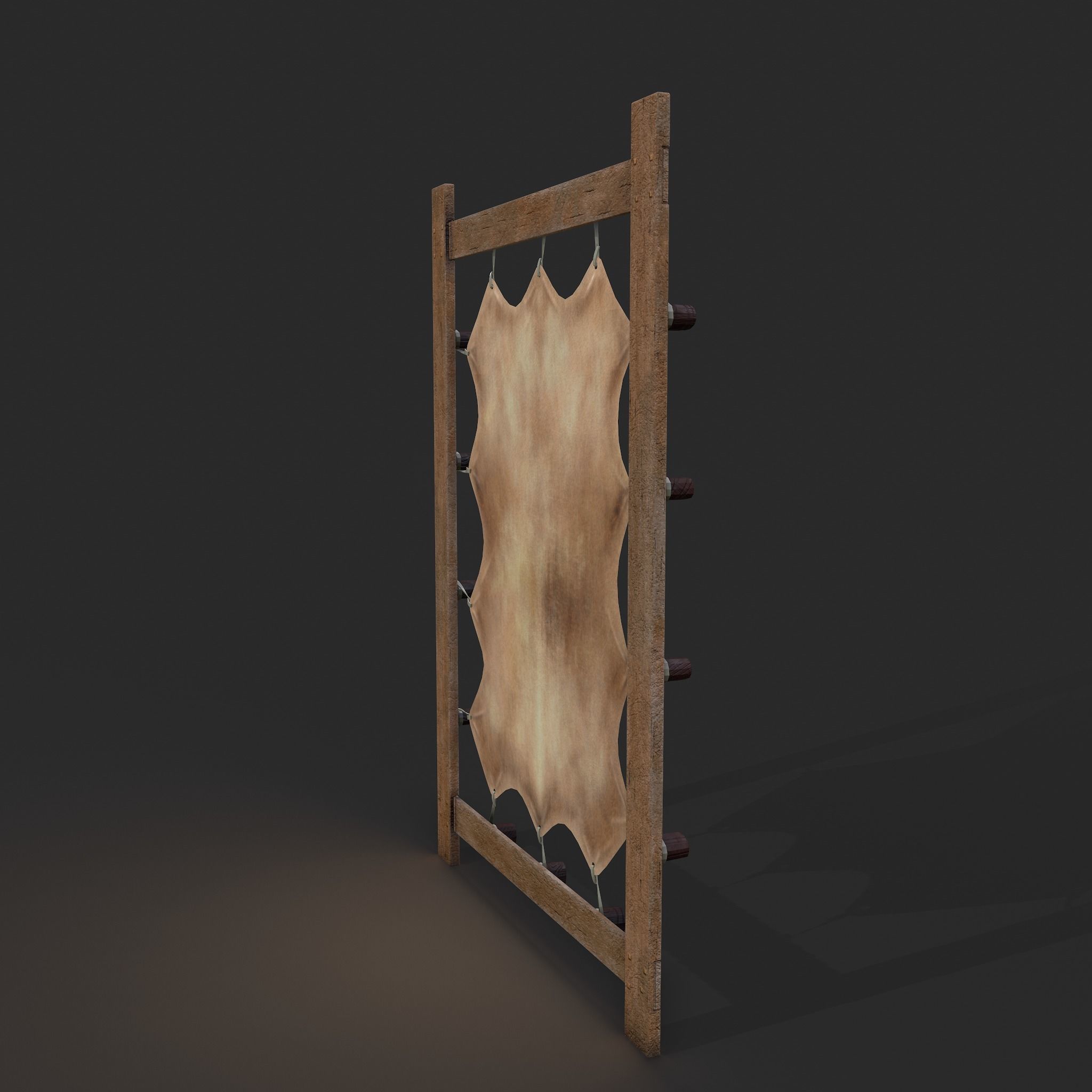 Hide Stretcher Low-poly 3D model_15