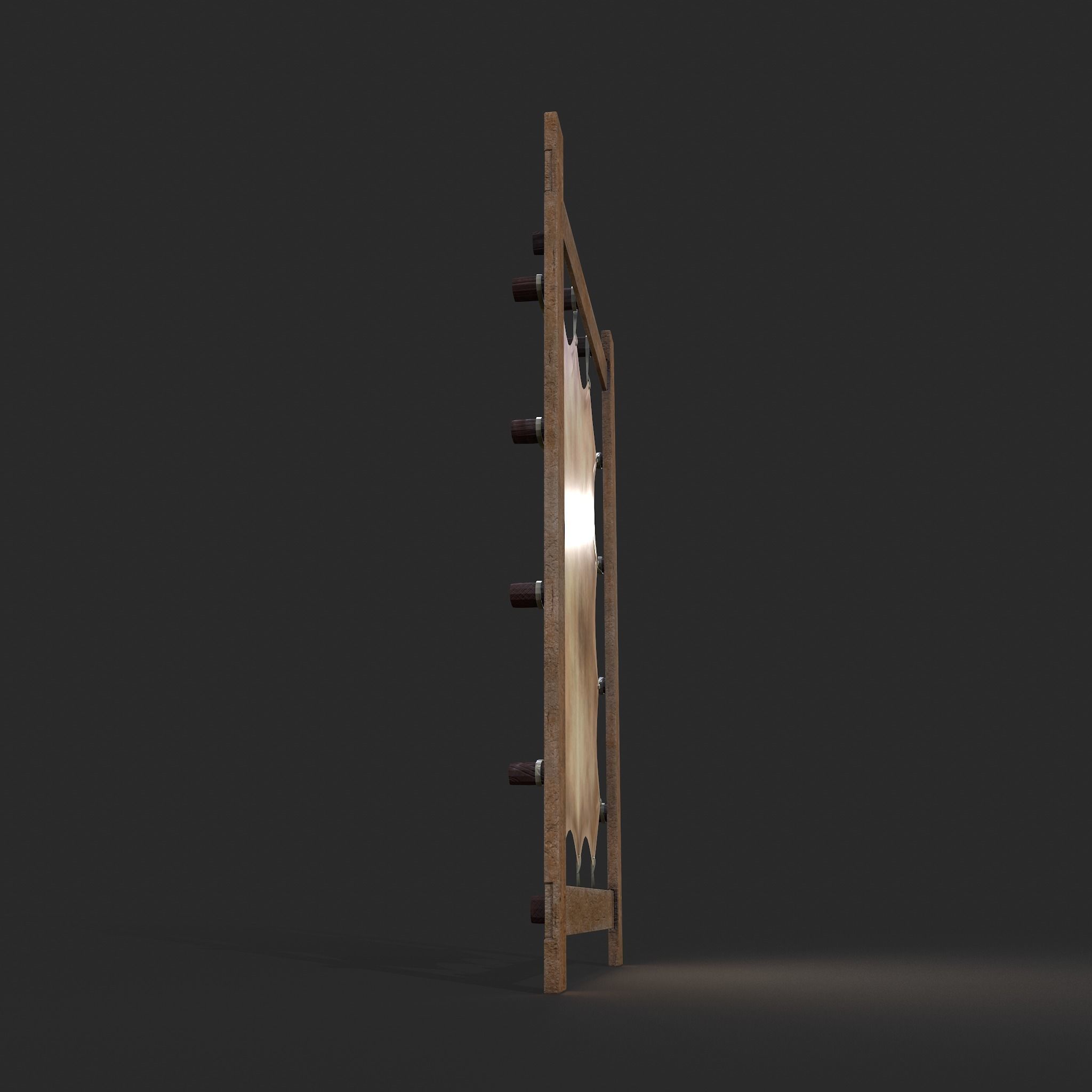 Hide Stretcher Low-poly 3D model_9