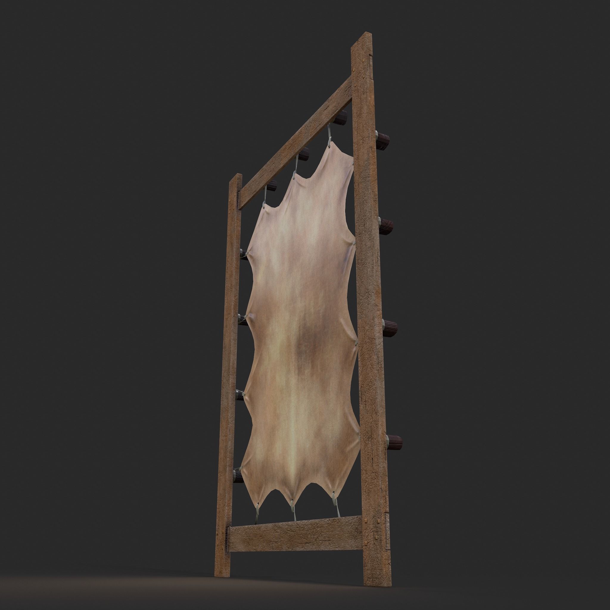 Hide Stretcher Low-poly 3D model_7