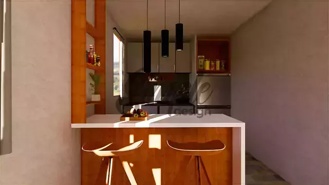 Small kitchen design for minimalist house