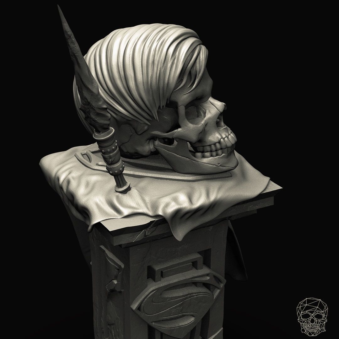 Collections Skull Pedestal 1 3D print model_20