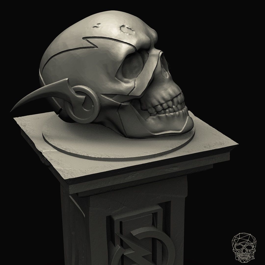 Collections Skull Pedestal 1 3D print model_12