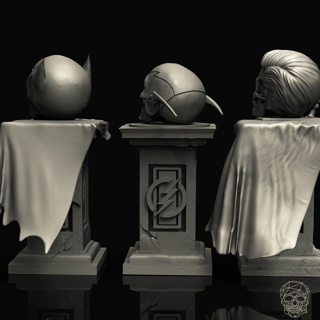 Collections Skull Pedestal 1 3D print model_2