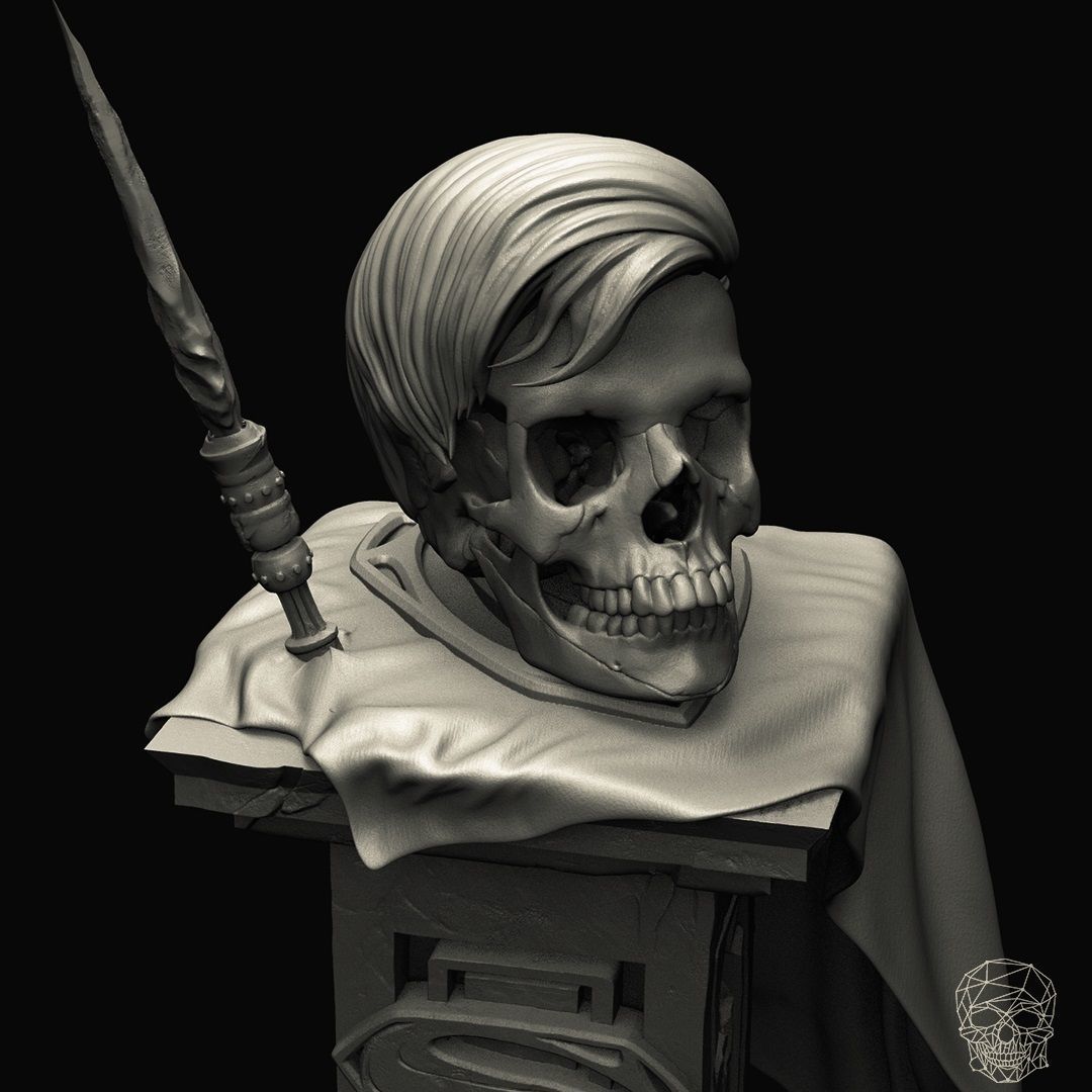 Collections Skull Pedestal 1 3D print model_17