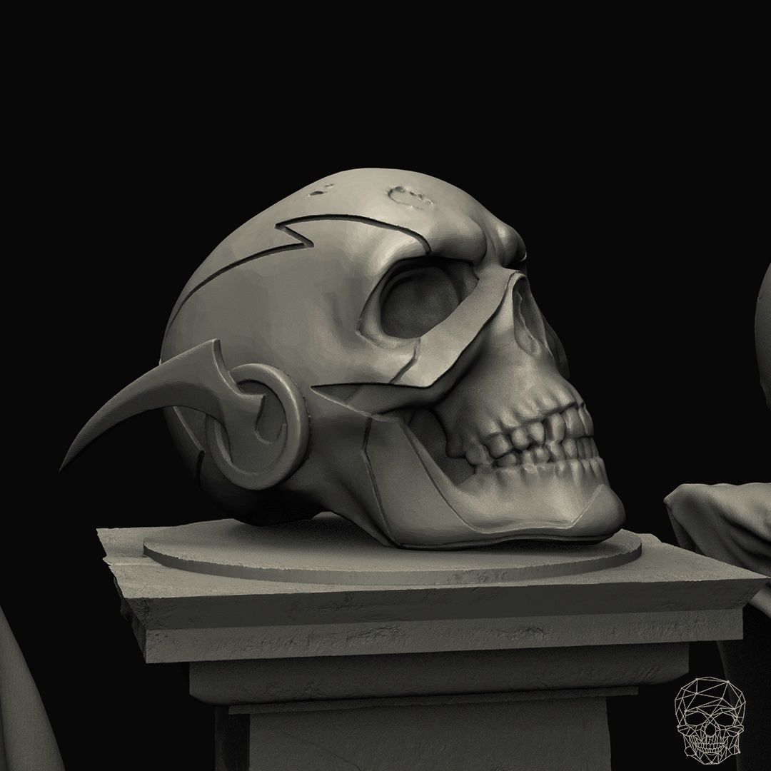 Collections Skull Pedestal 1 3D print model_5