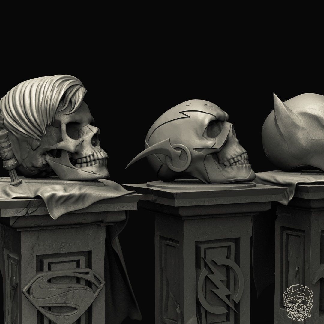 Collections Skull Pedestal 1 3D print model_3