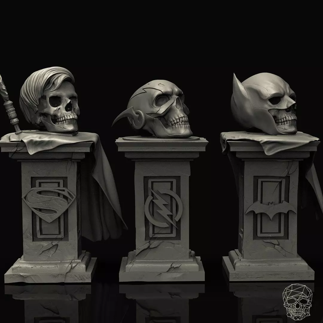 Collections Skull Pedestal 1 3D print model_0