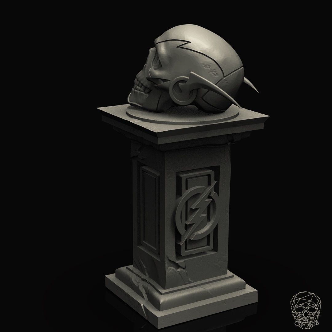 Collections Skull Pedestal 1 3D print model_14