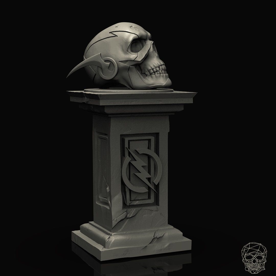 Collections Skull Pedestal 1 3D print model_13