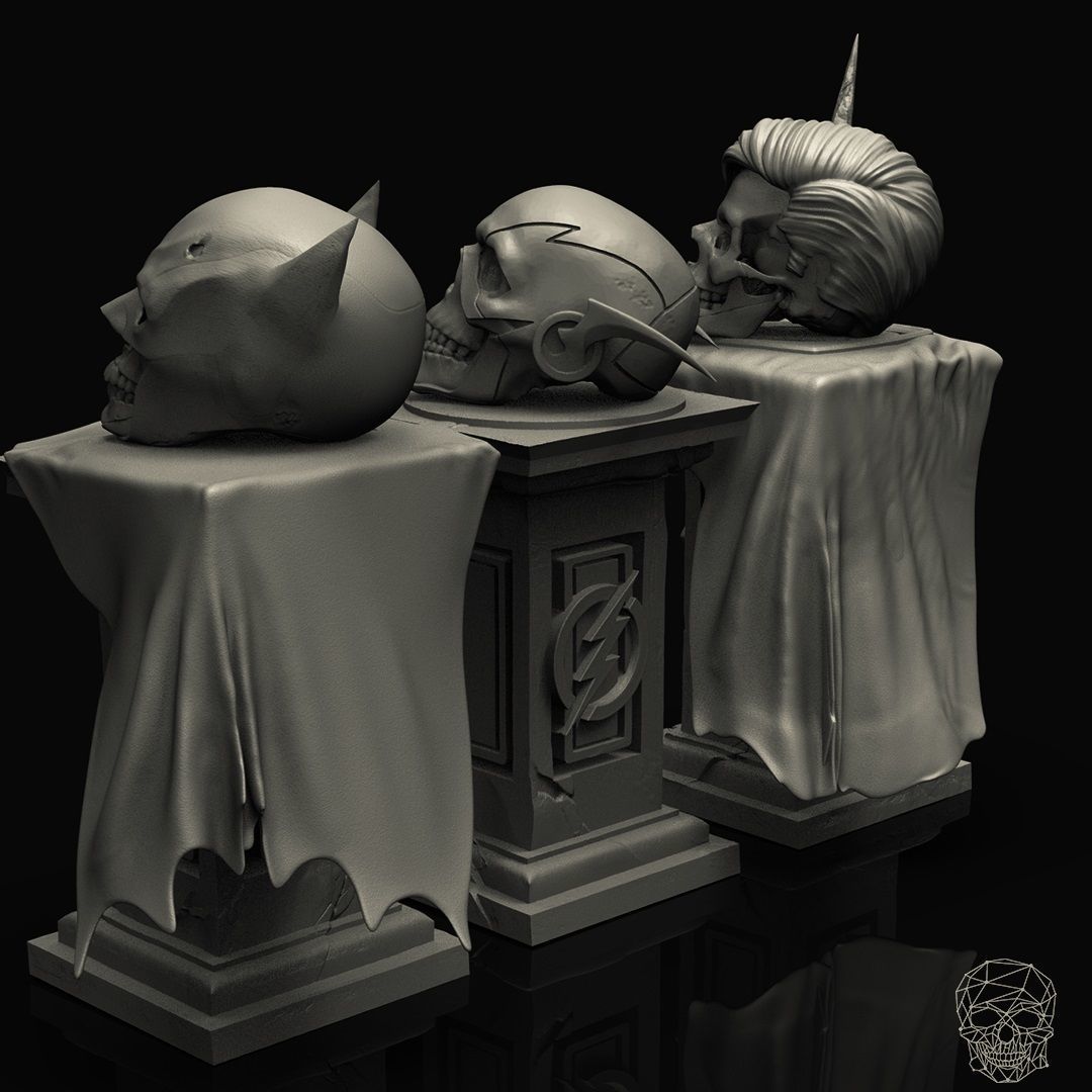 Collections Skull Pedestal 1 3D print model_1