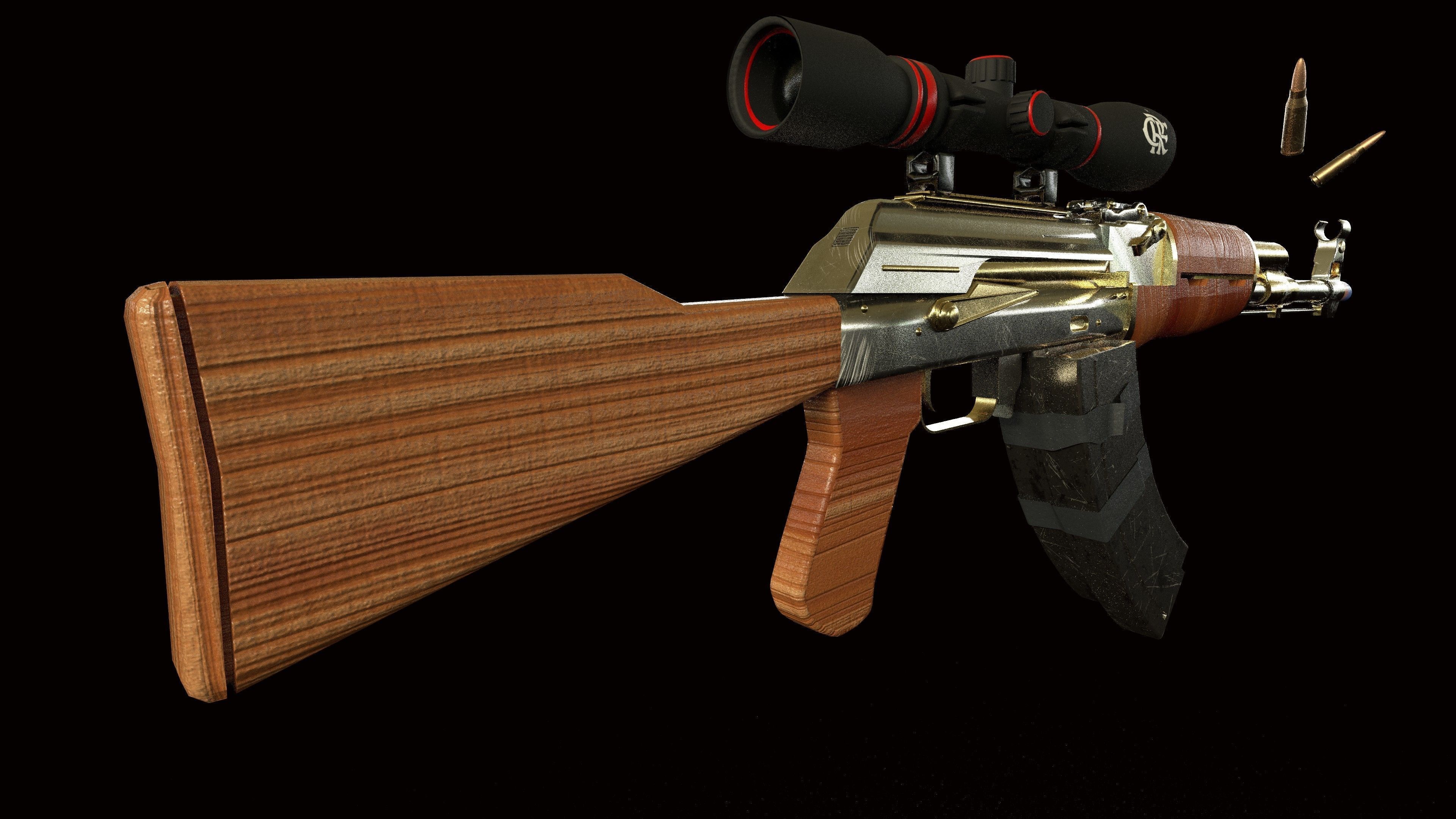 AK 47 I Flamengo  3D model_4