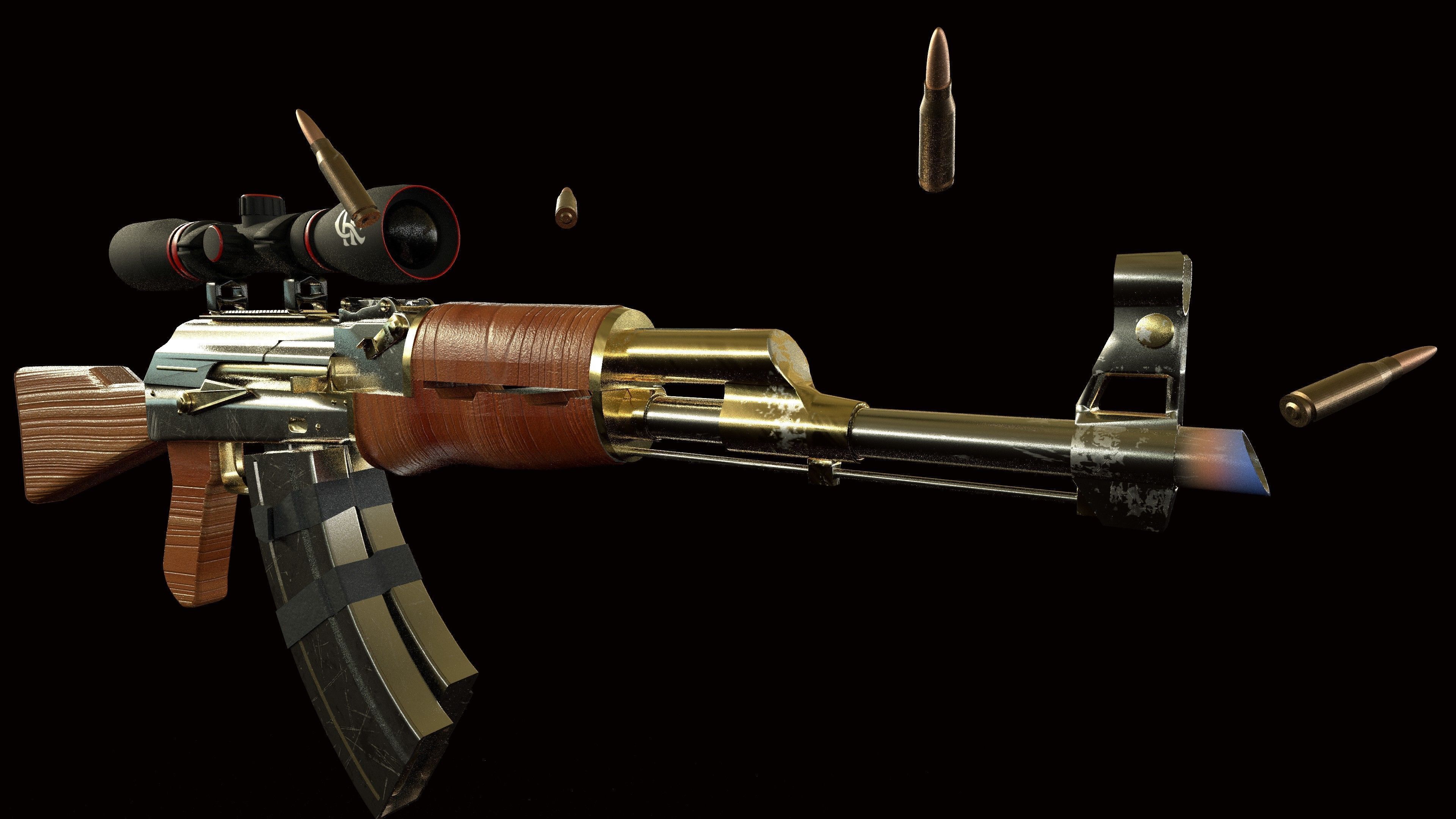 AK 47 I Flamengo  3D model_3
