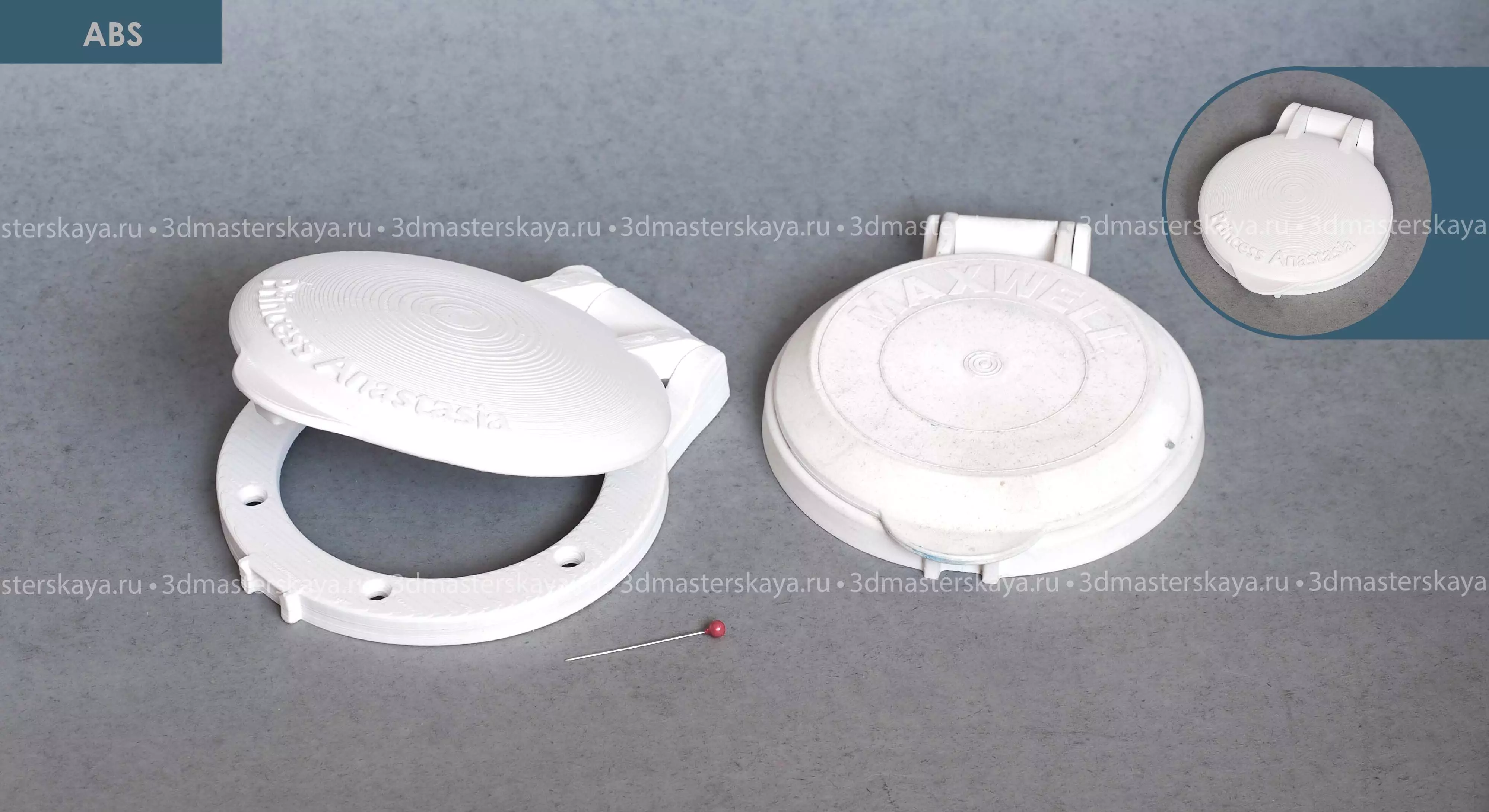 lid anchor button cover on a yacht 3D print model_0