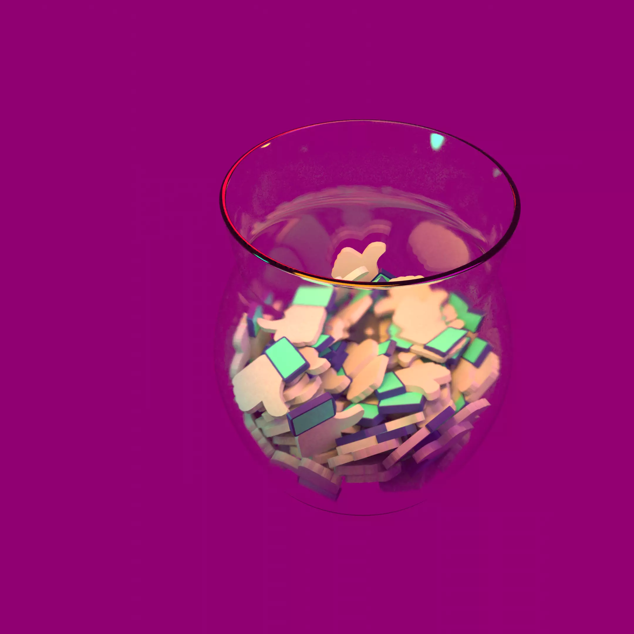 Bank of likes 3D model