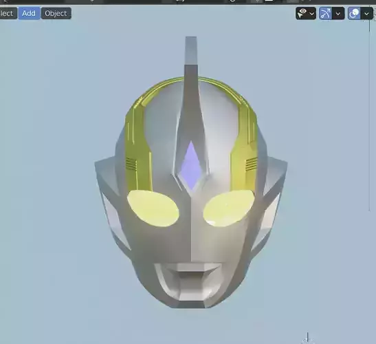 Ultraman Trigger Power type 3D printable cosplay helmet
