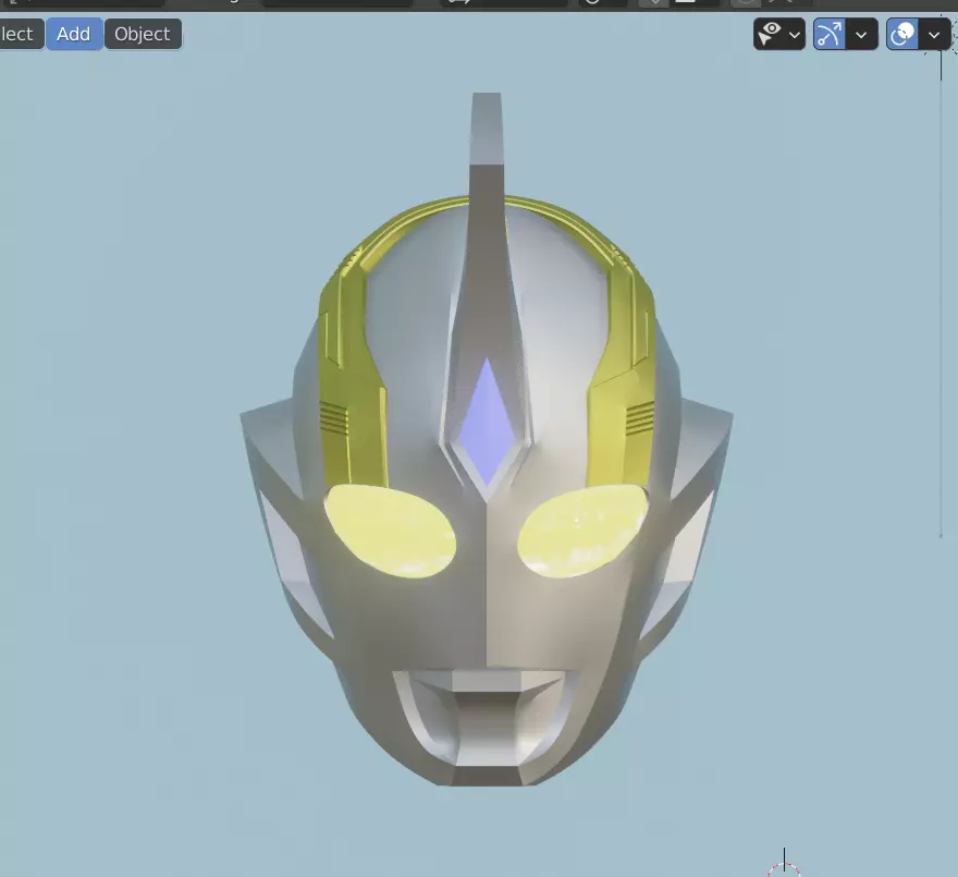 Ultraman Trigger Power type 3D printable cosplay helmet 3D print model