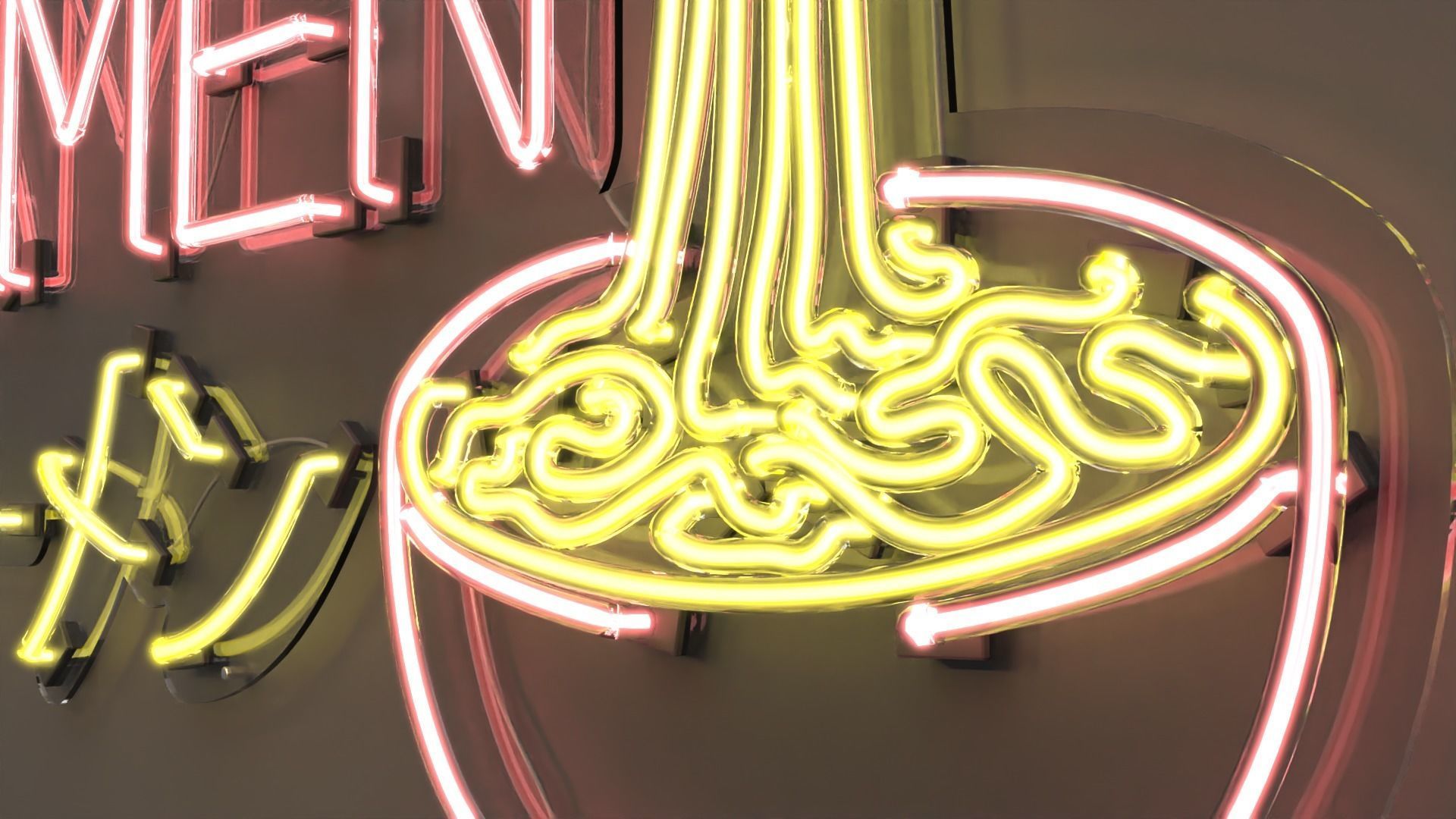 Ramen - Neon Sign 3D model_2