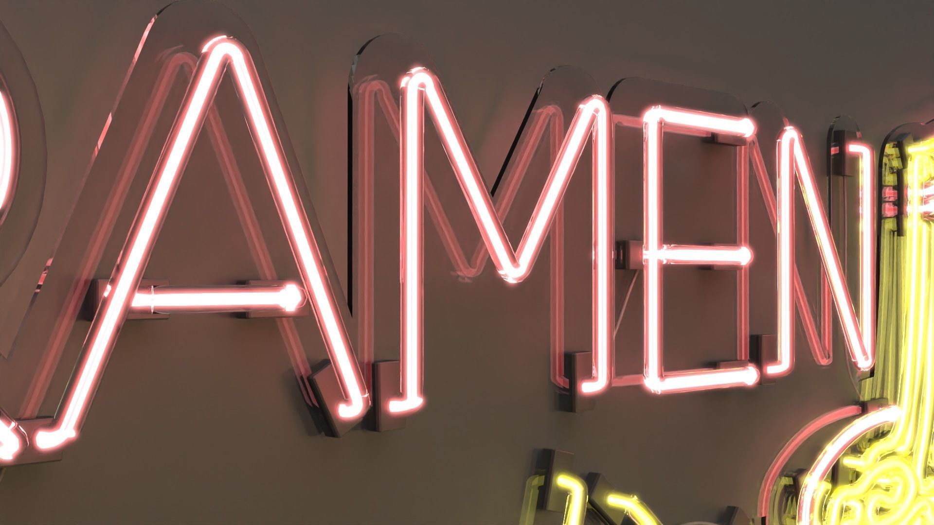 Ramen - Neon Sign 3D model_5