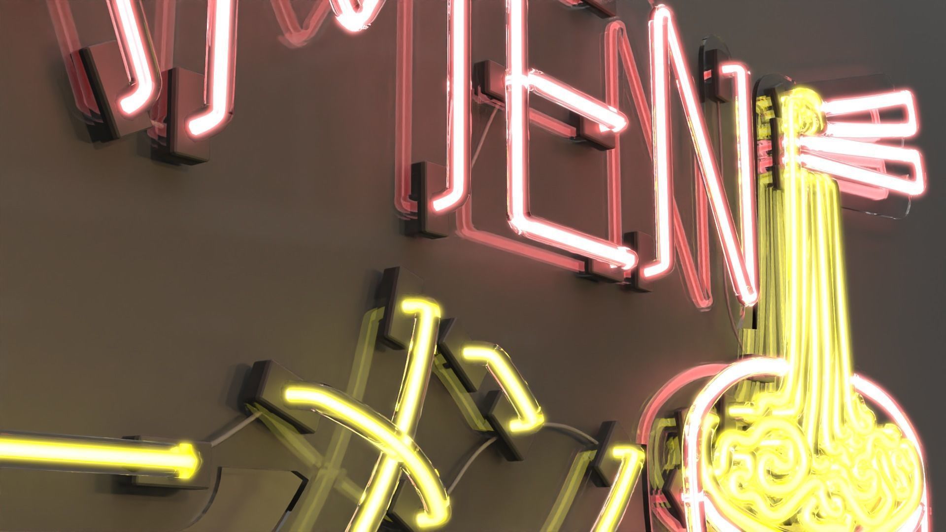 Ramen - Neon Sign 3D model_1
