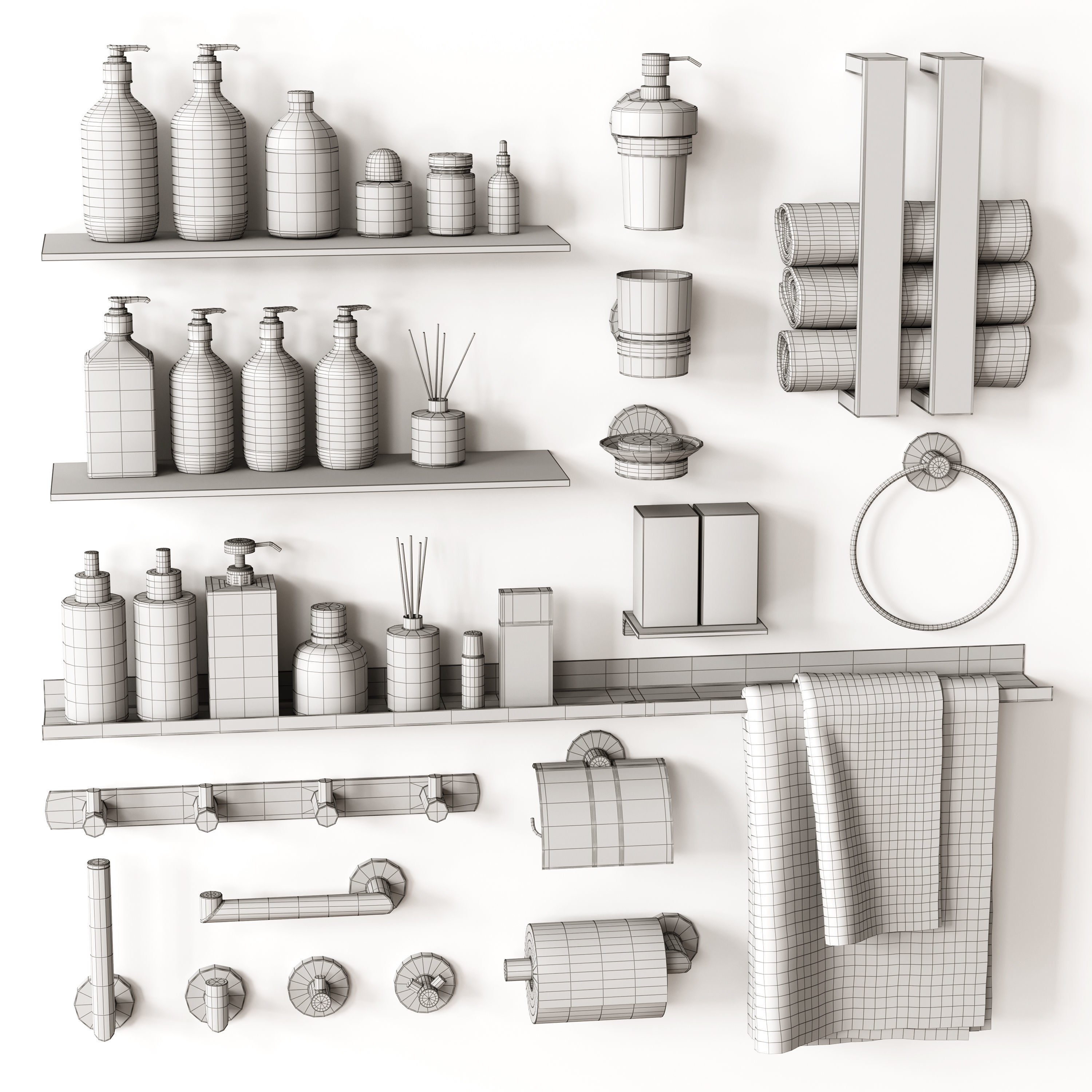Bathroom accessories 30 3D model_5