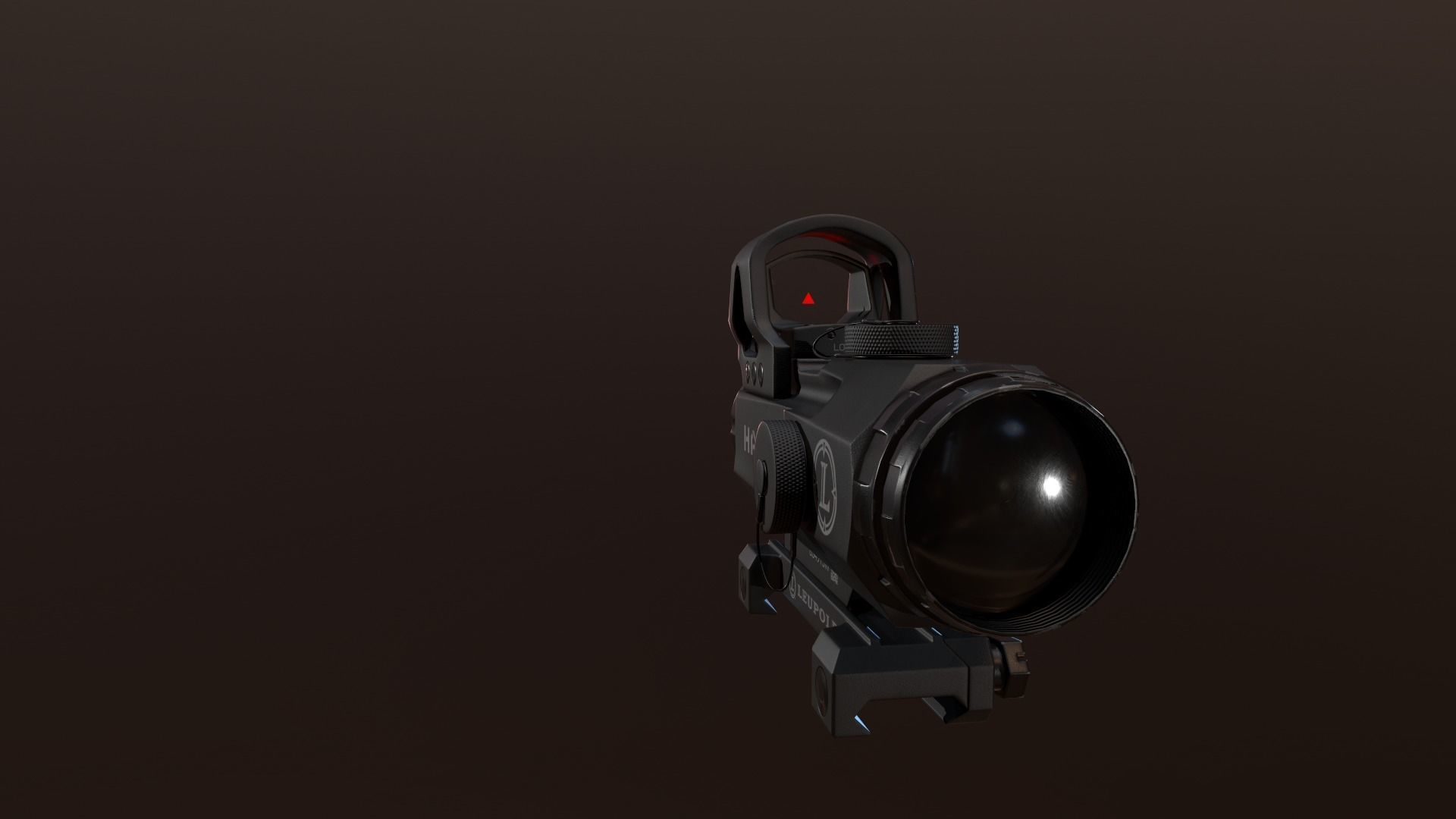 Leupold HAMR With Deltapoint 2 aimpoint Low-poly 3D model_2