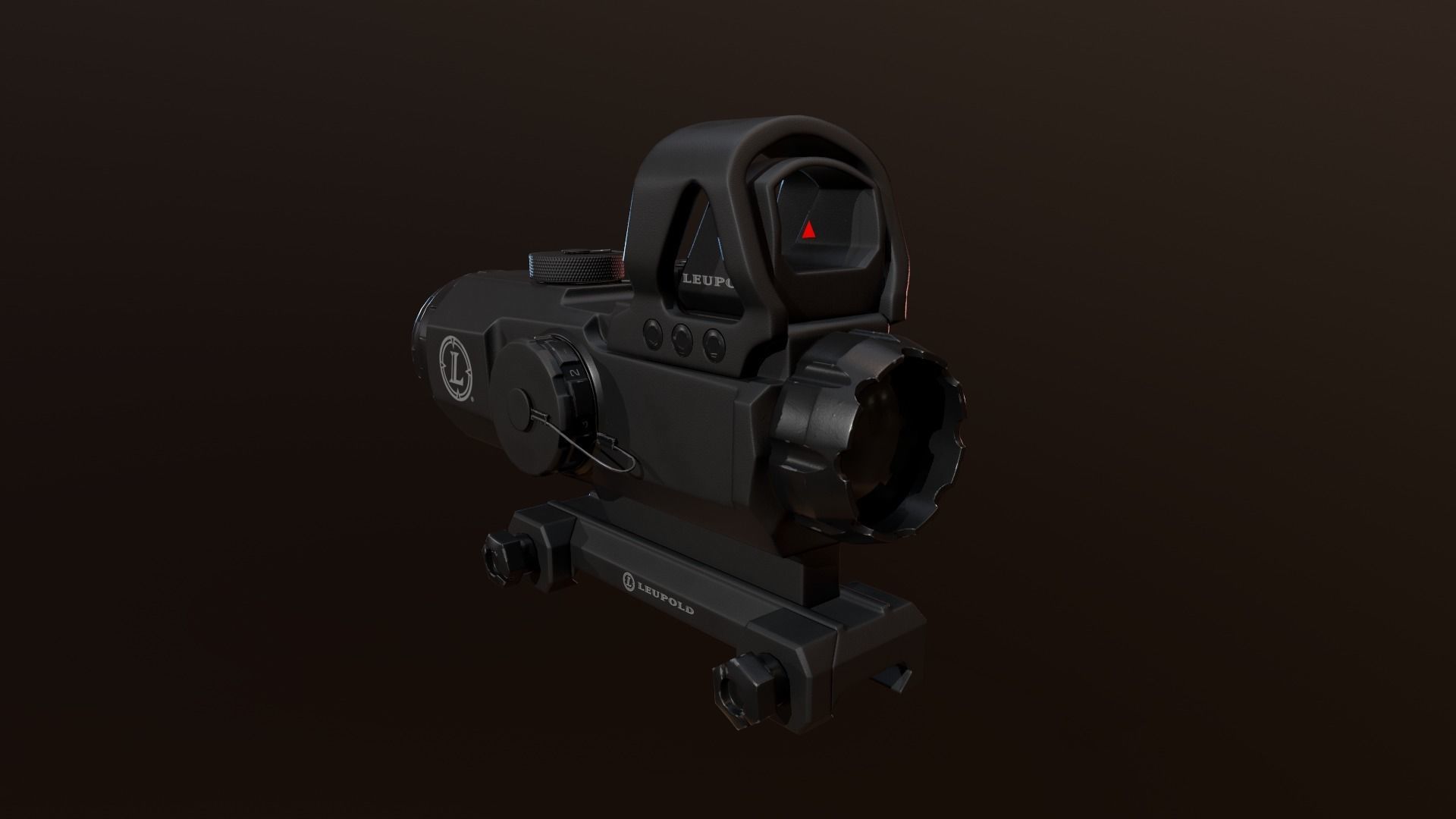 Leupold HAMR With Deltapoint 2 aimpoint Low-poly 3D model_3