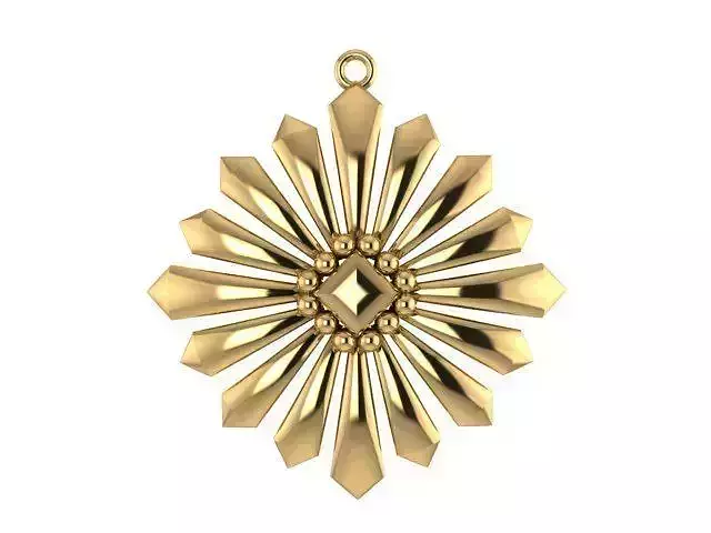flower curved pendant