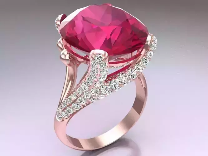 Gemstone rings - Oval stone ring - Diamond rings - N4339