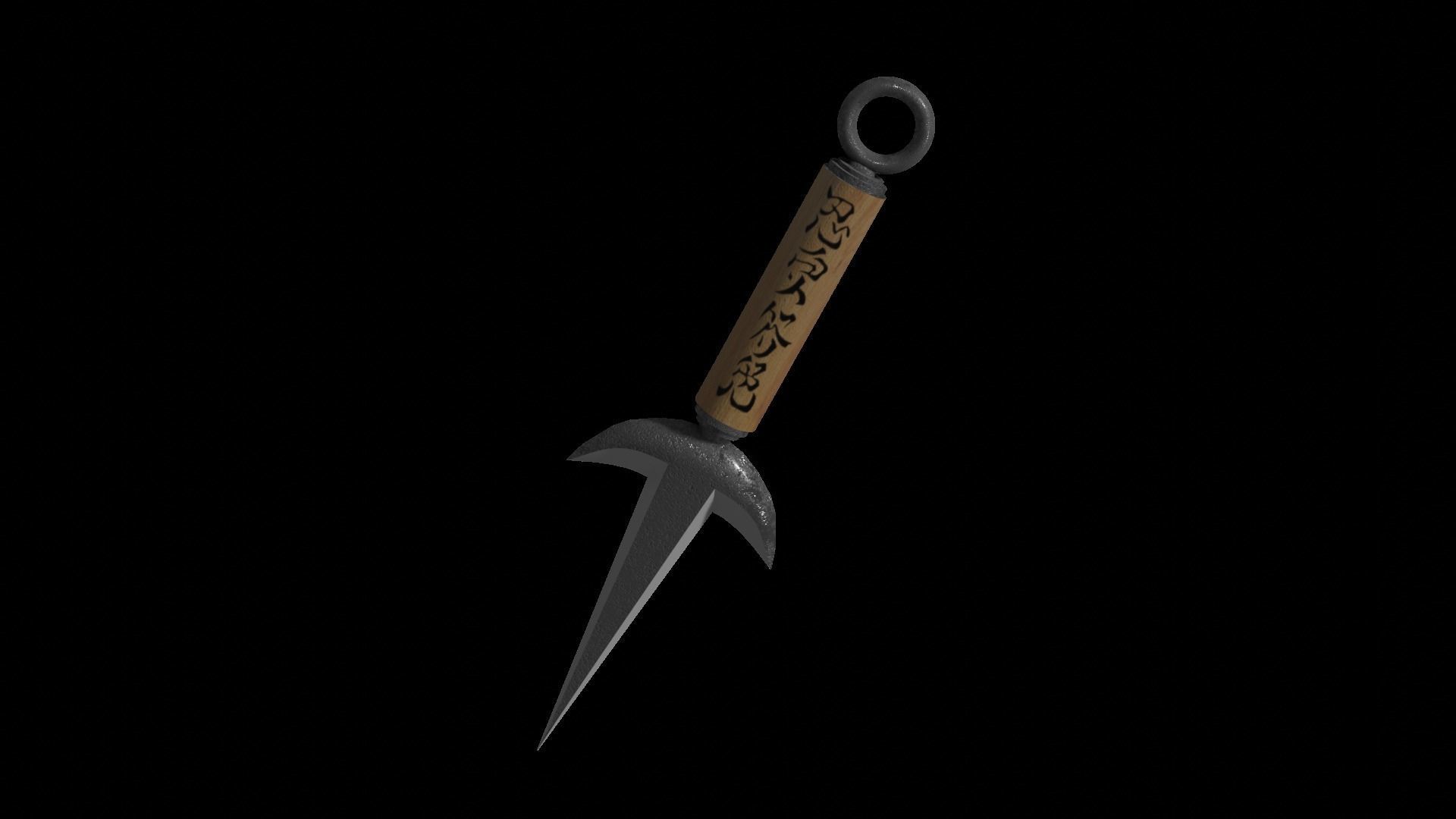 Minatos Kunai Knife 3D model_4